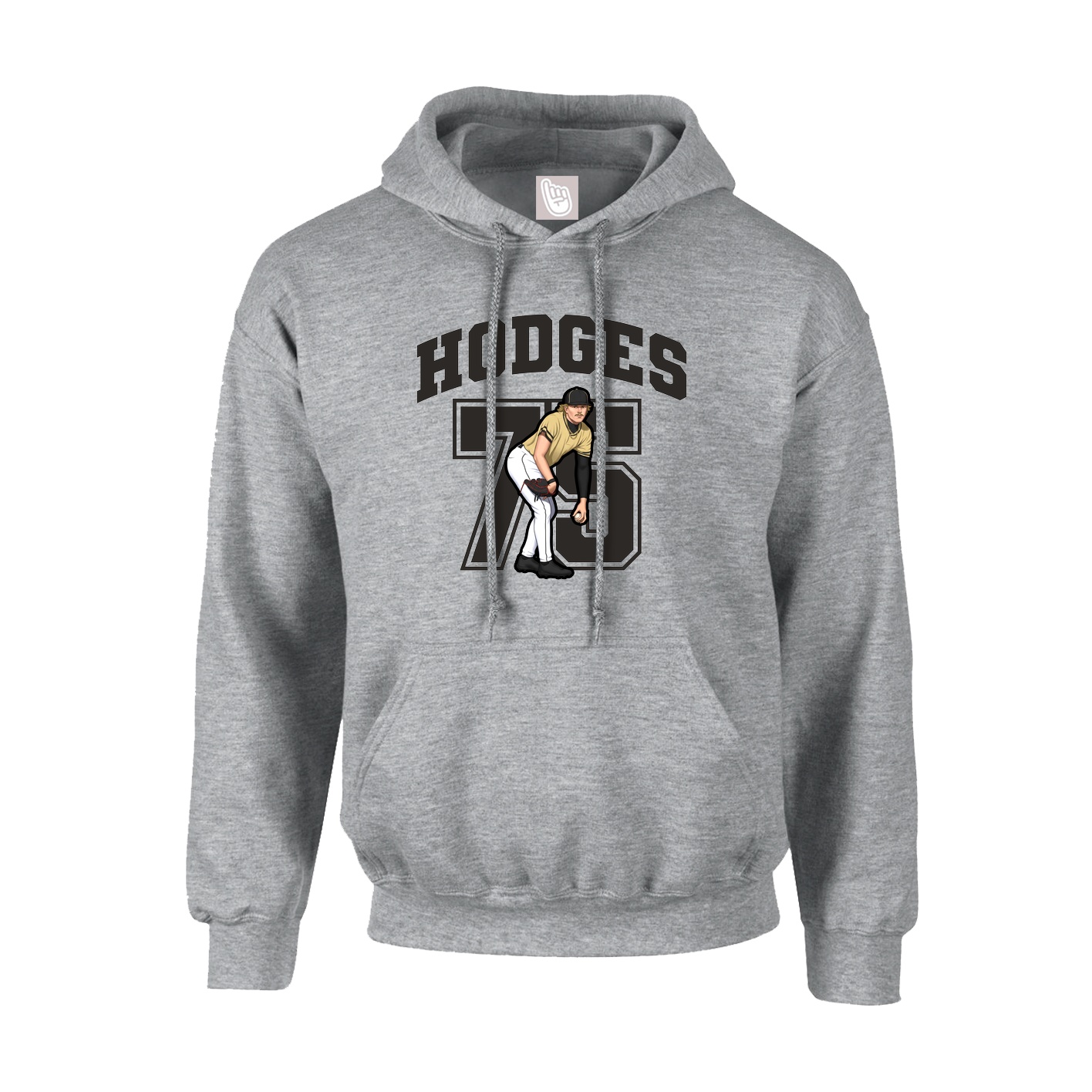 Hoodie — Number in Grey