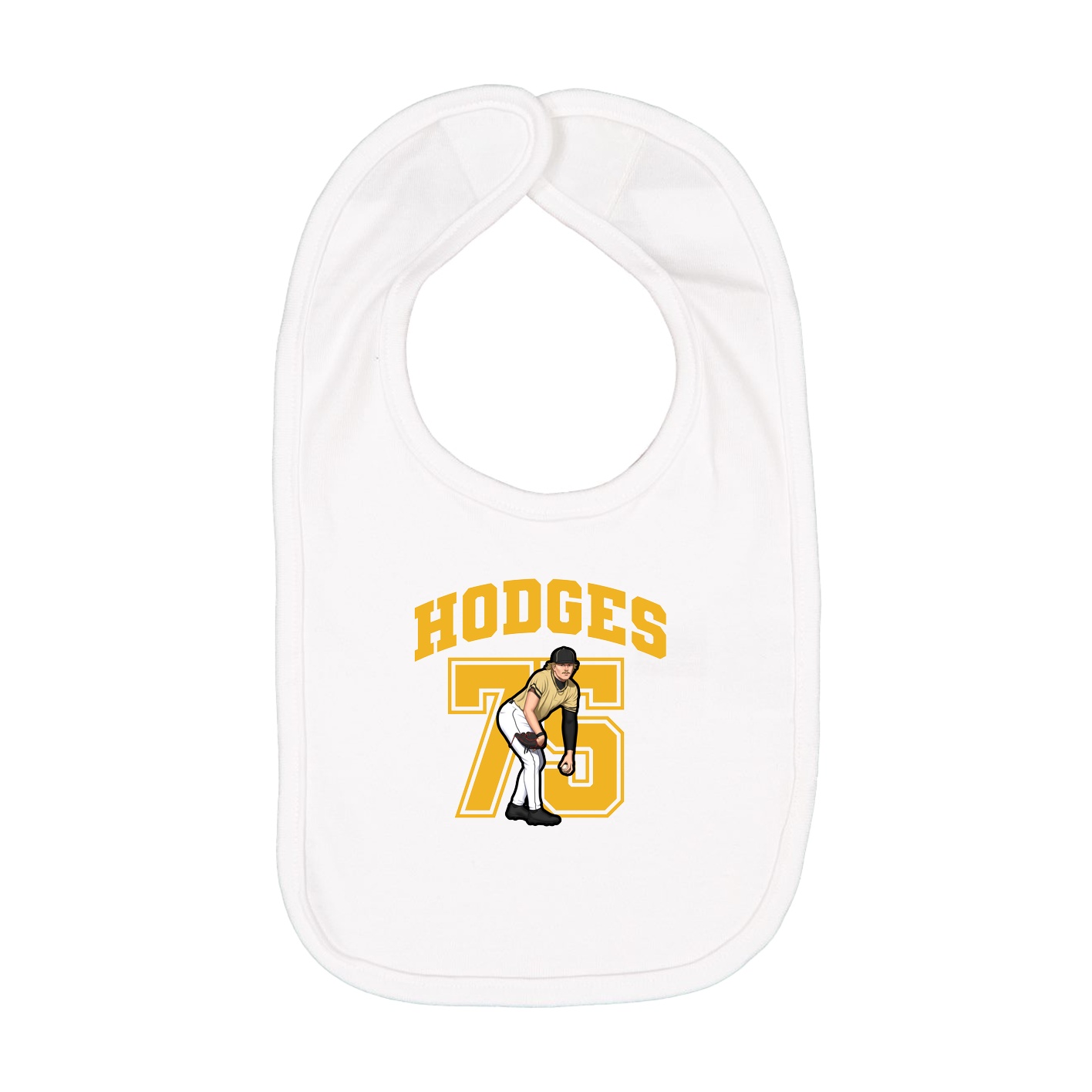 Infant Bib — Number in White