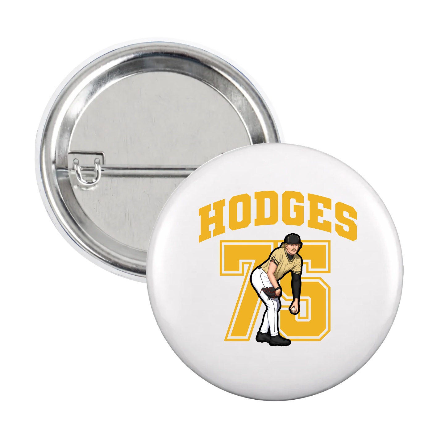 Game Day Button — Number in White