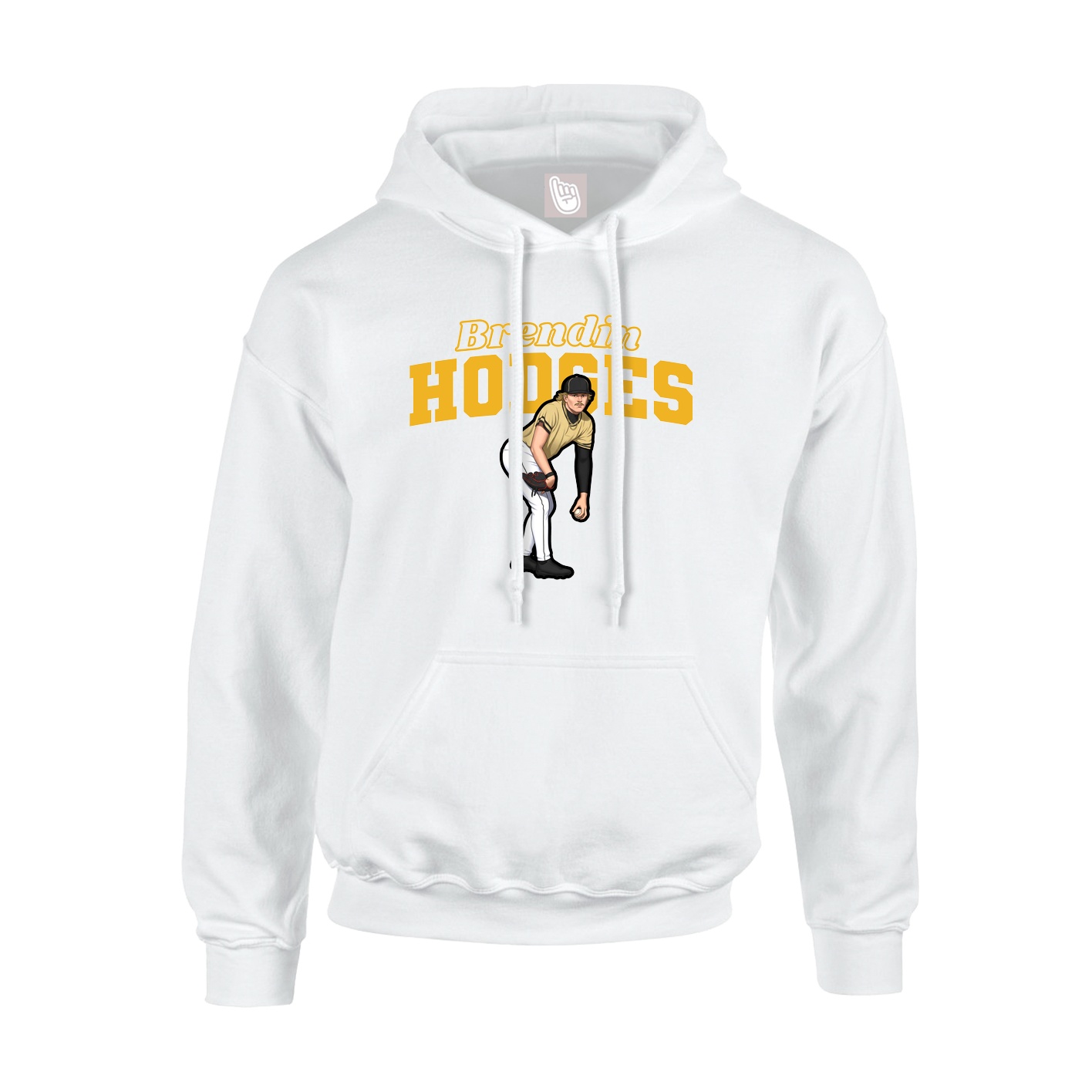 Hoodie — Name Arch in White