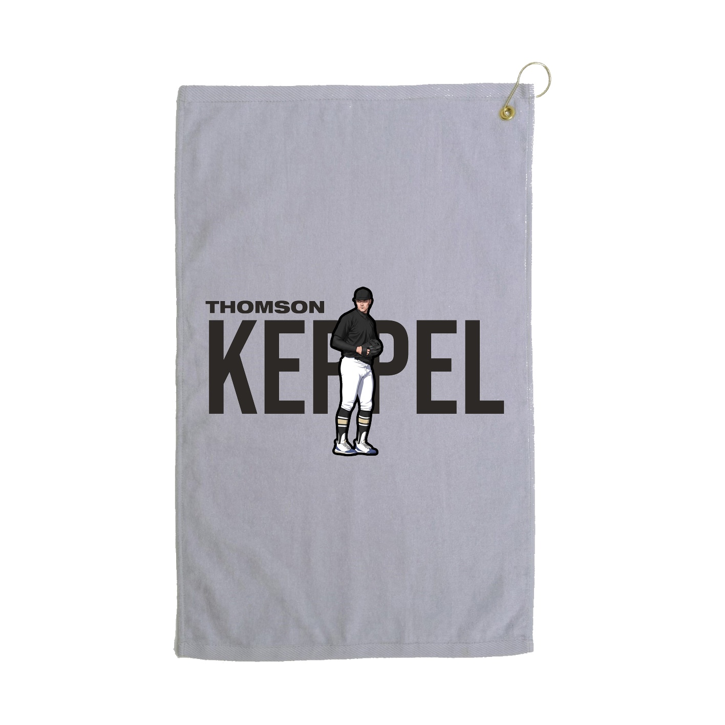 Golf Towel — Player Name in Grey
