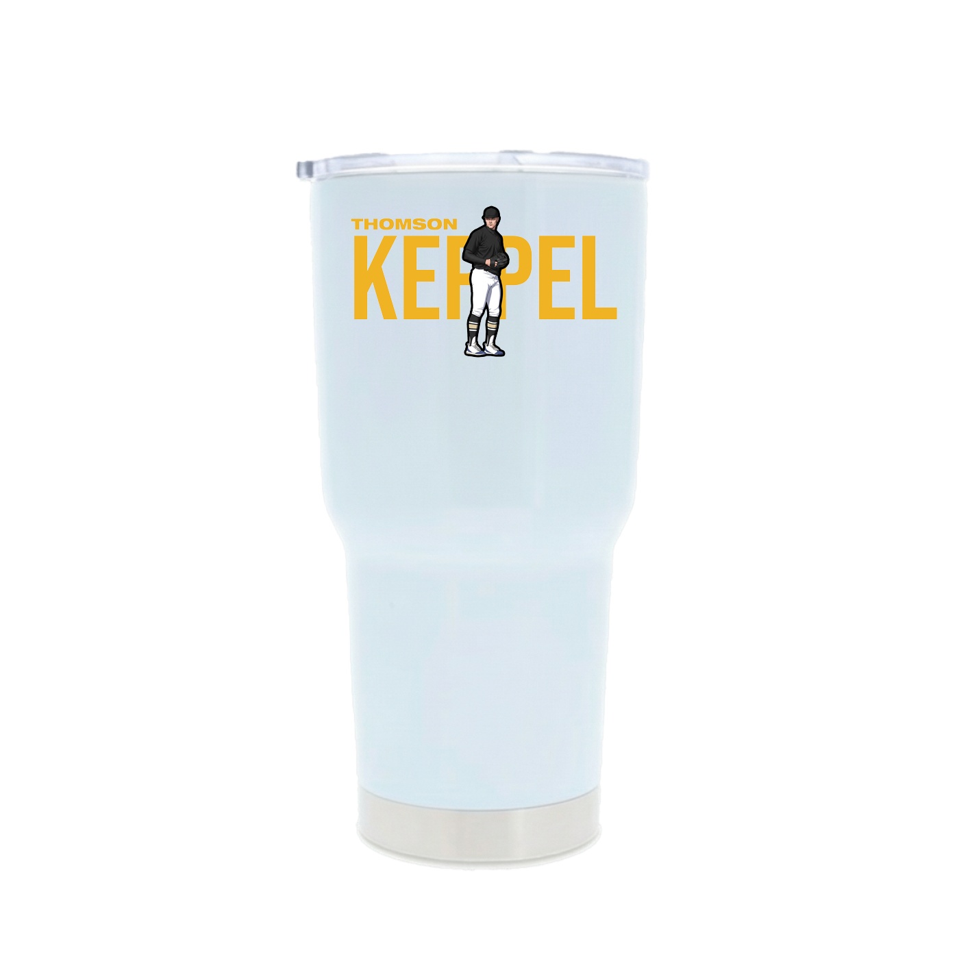 30oz Stainless Steel Tumbler — Player Name in White