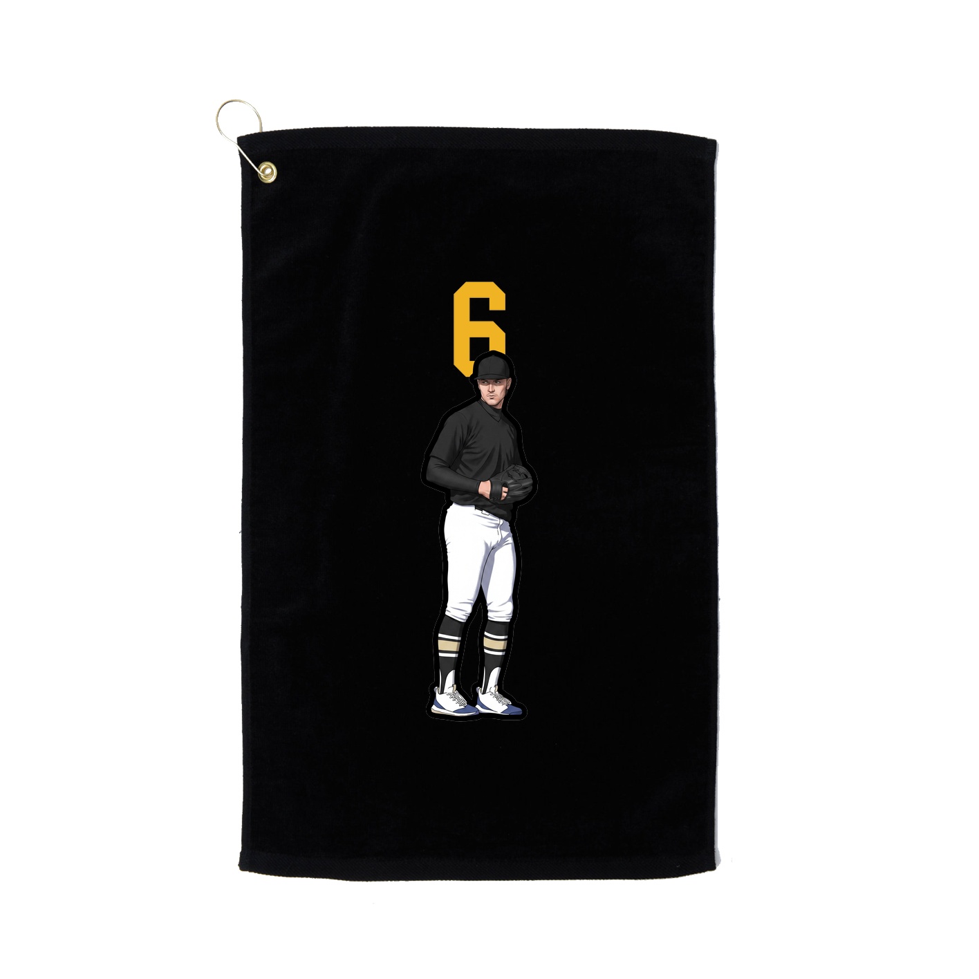 Golf Towel — Number Top in Black