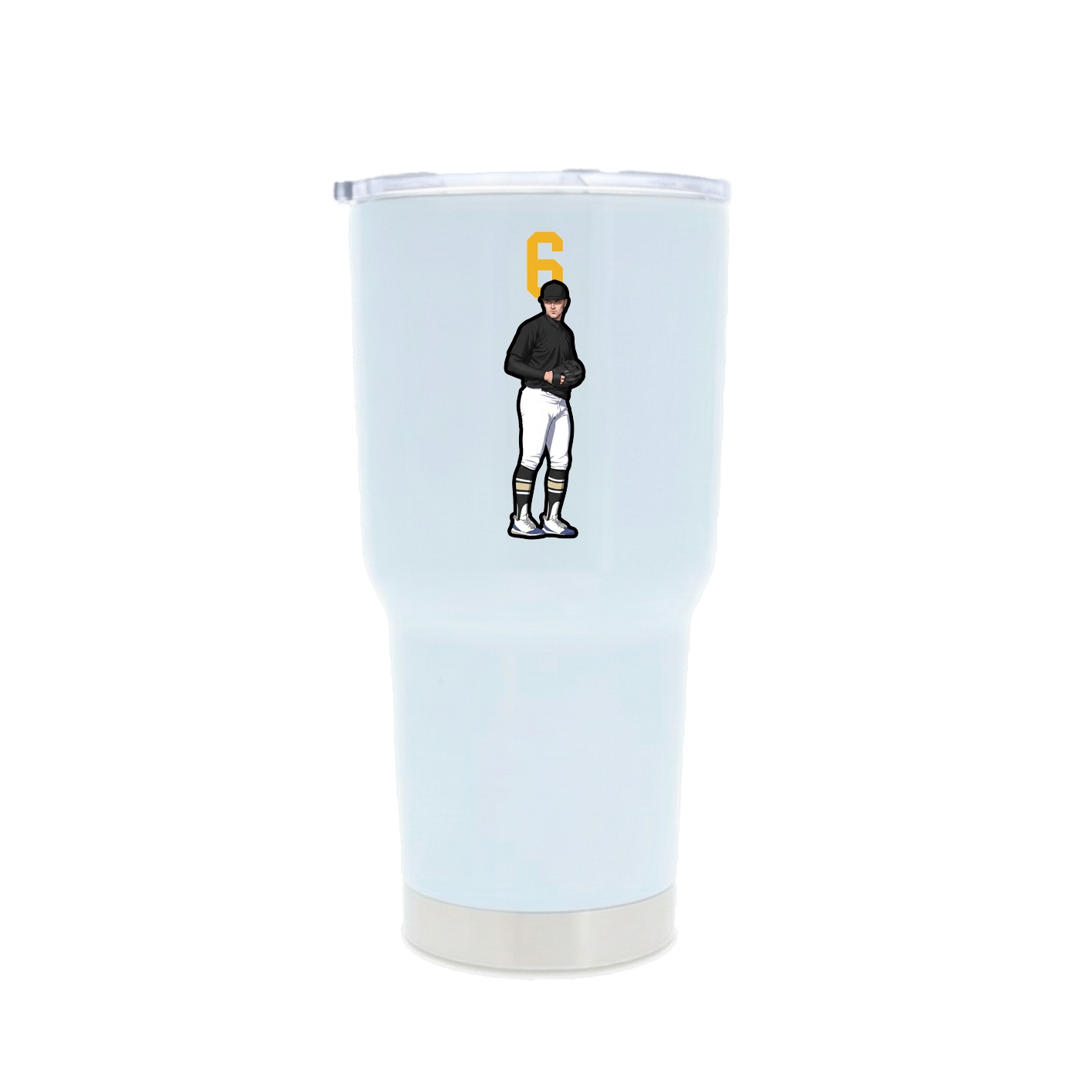 30oz Stainless Steel Tumbler — Number Top in White
