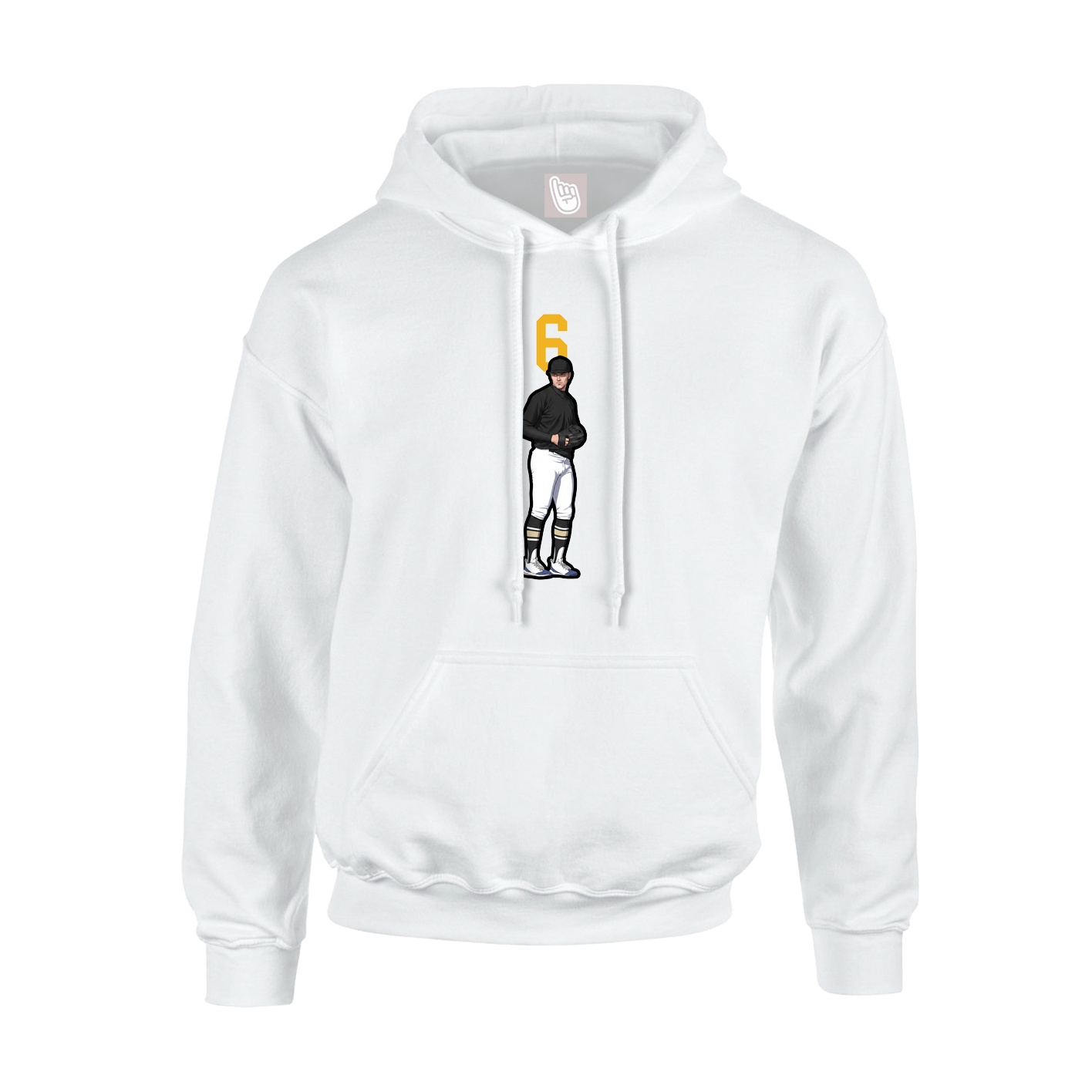 Hoodie — Number Top in White