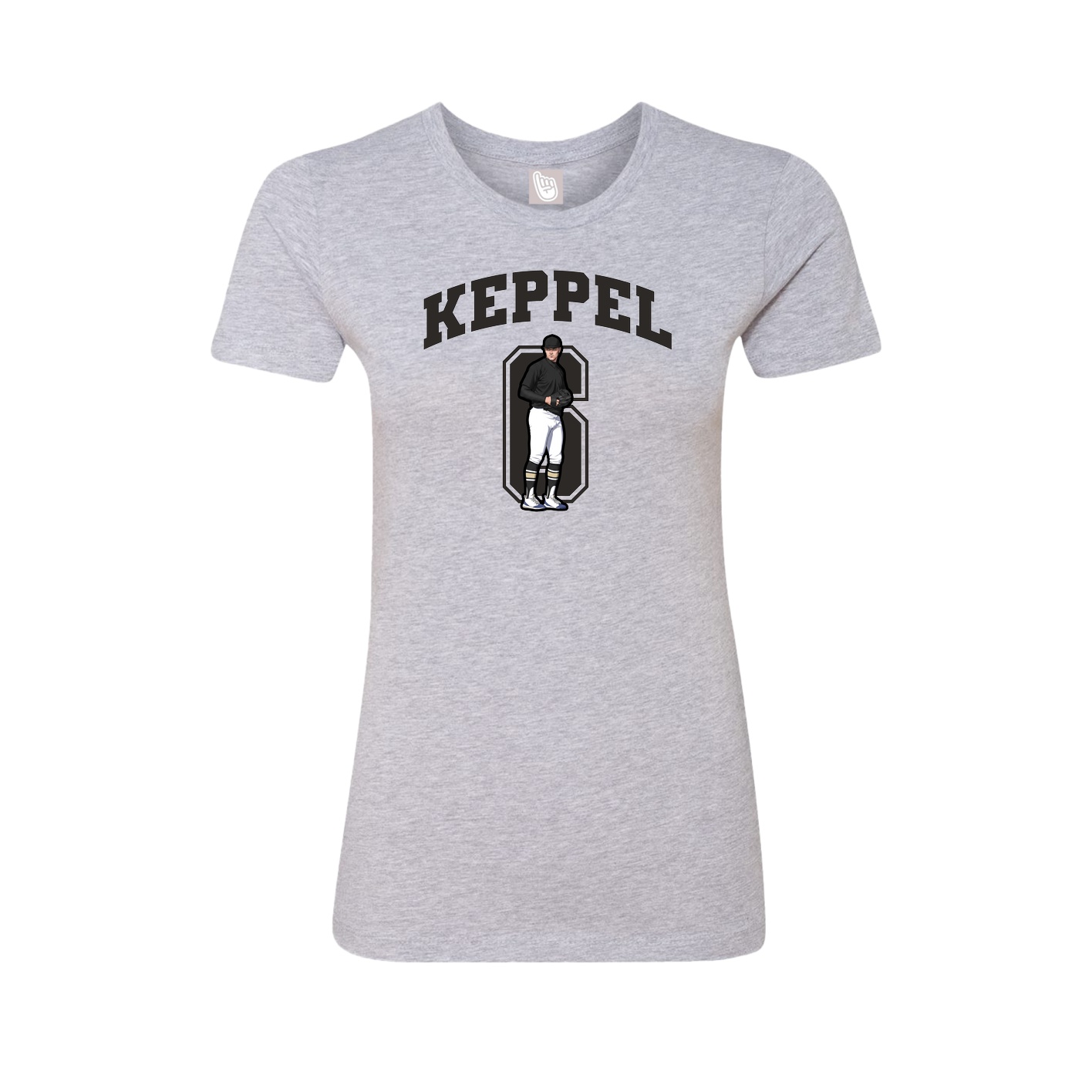 Fitted Women's Tee — Number in Grey