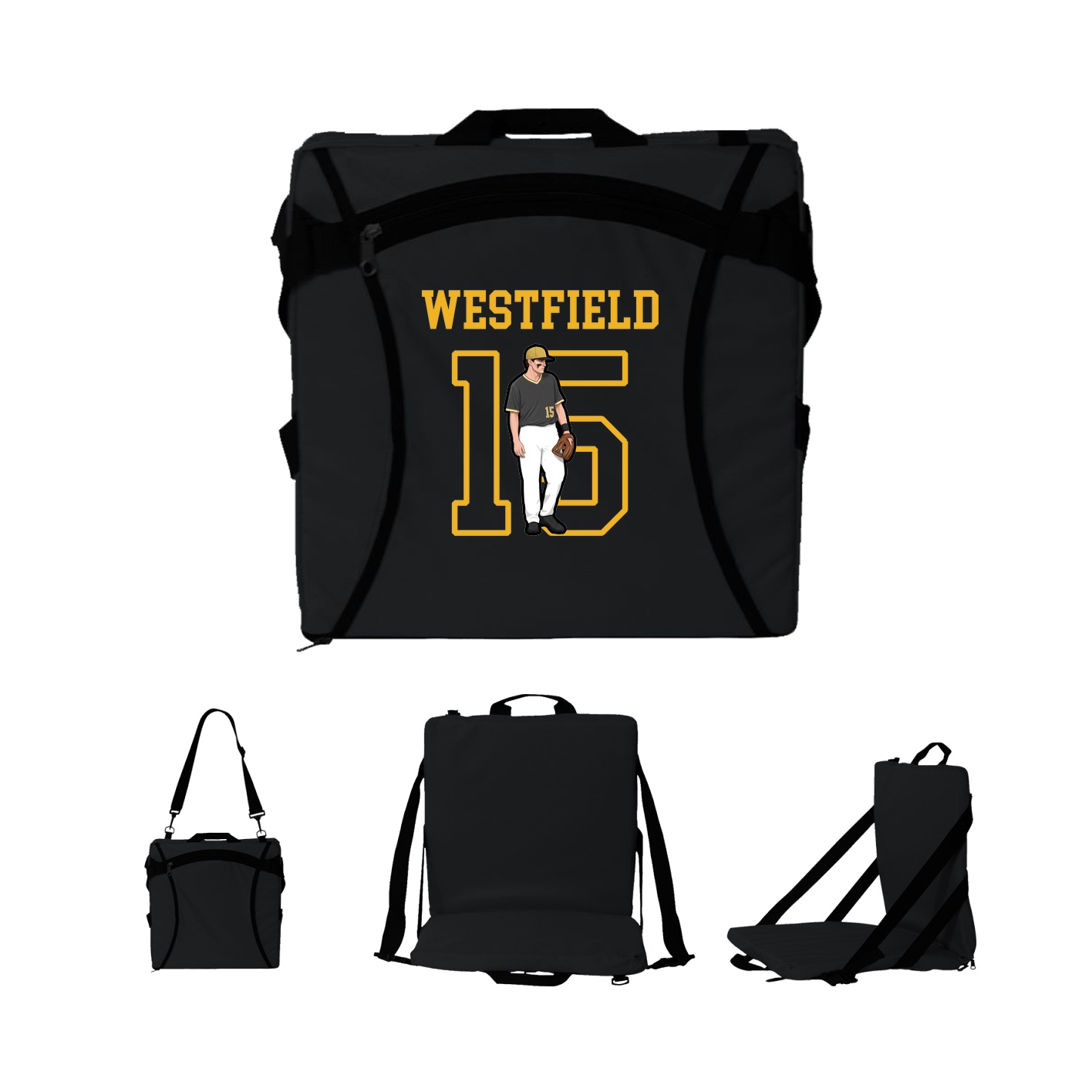 Folding Stadium Seat — Shirsey in Black