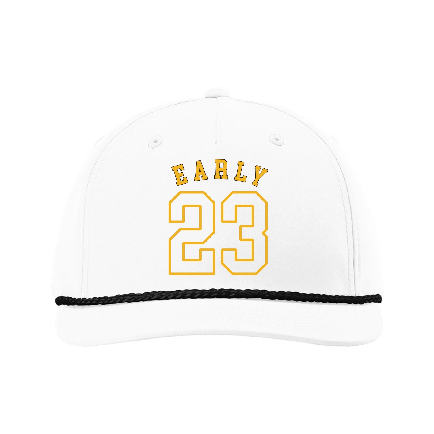 Five-Panel Classic Rope Cap — Shirsey Arch in White