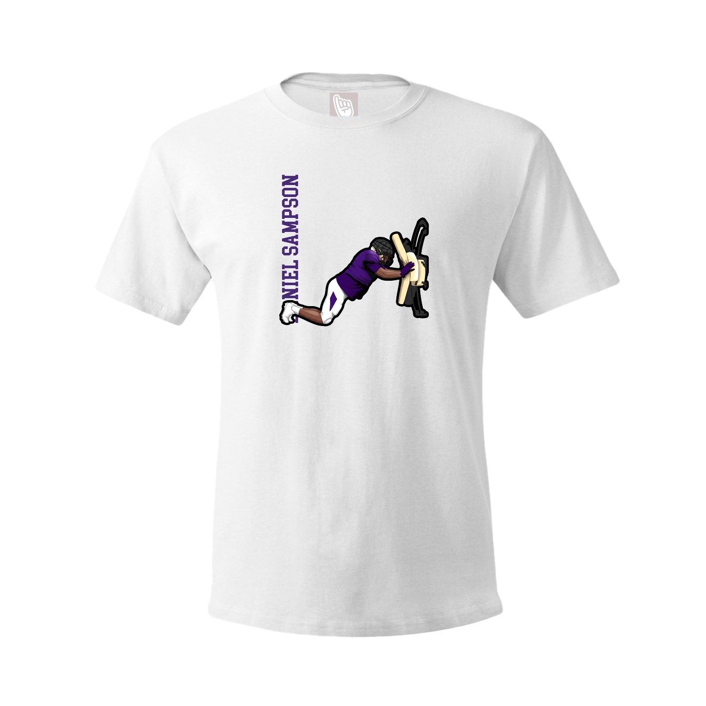 Tee — Name Vertical in White