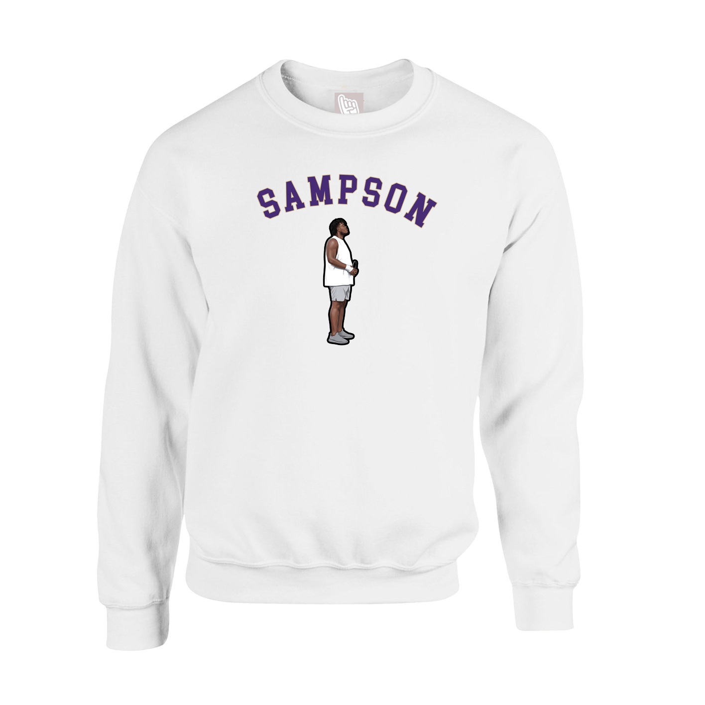 Fleece Crew — Shirsey Arch in White