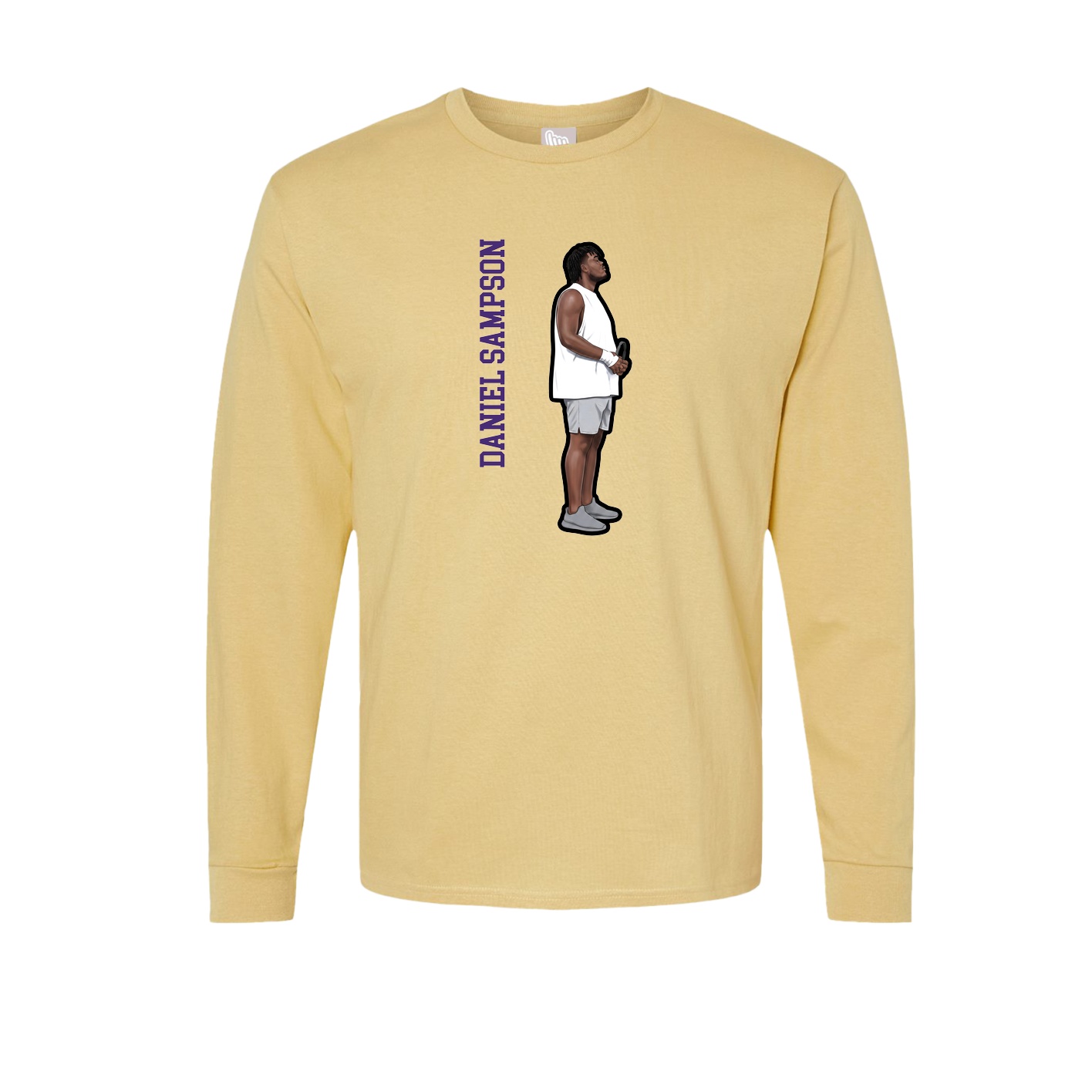 Long Sleeve Tee — Name Vertical in Vegas Gold