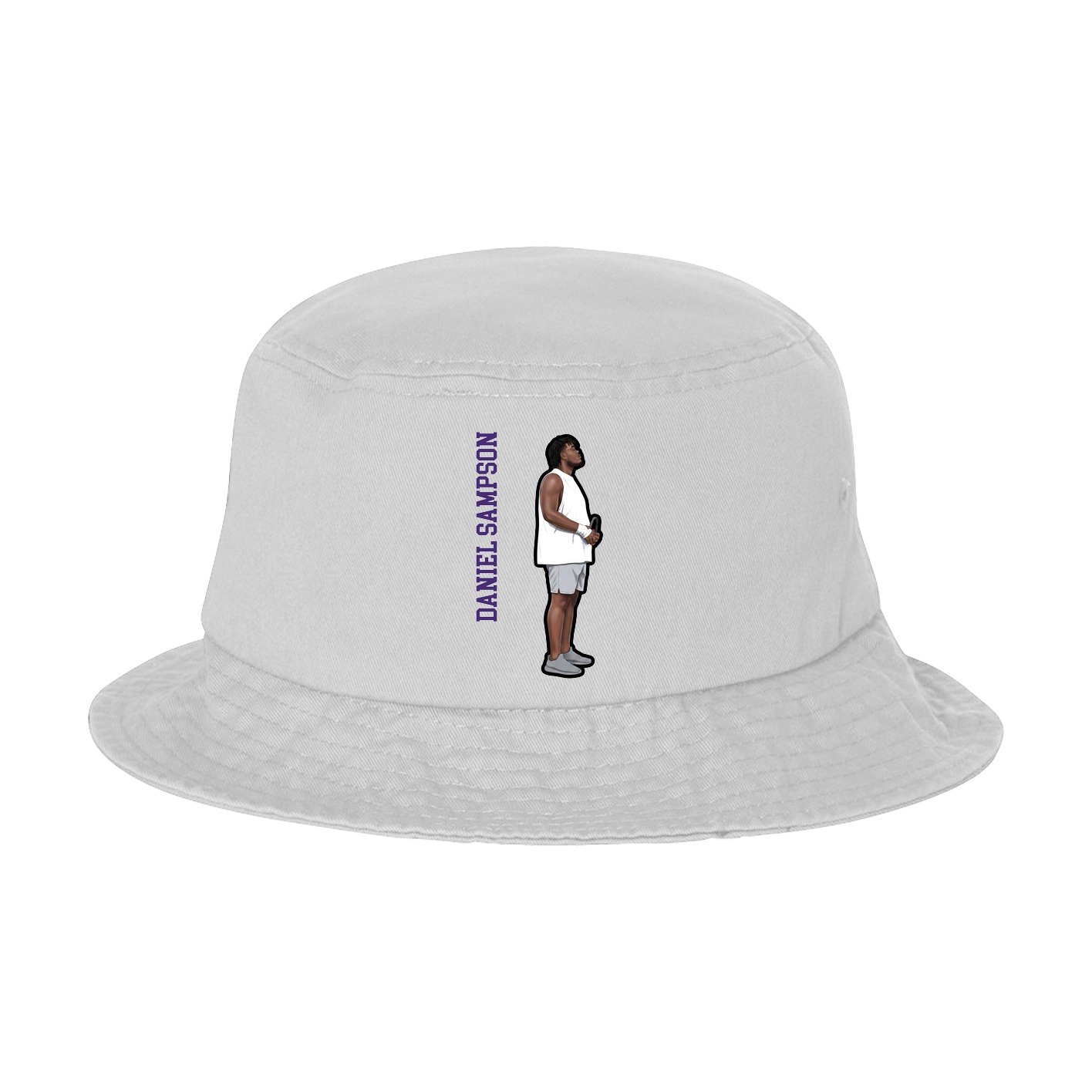 Bucket Cap — Name Vertical in White