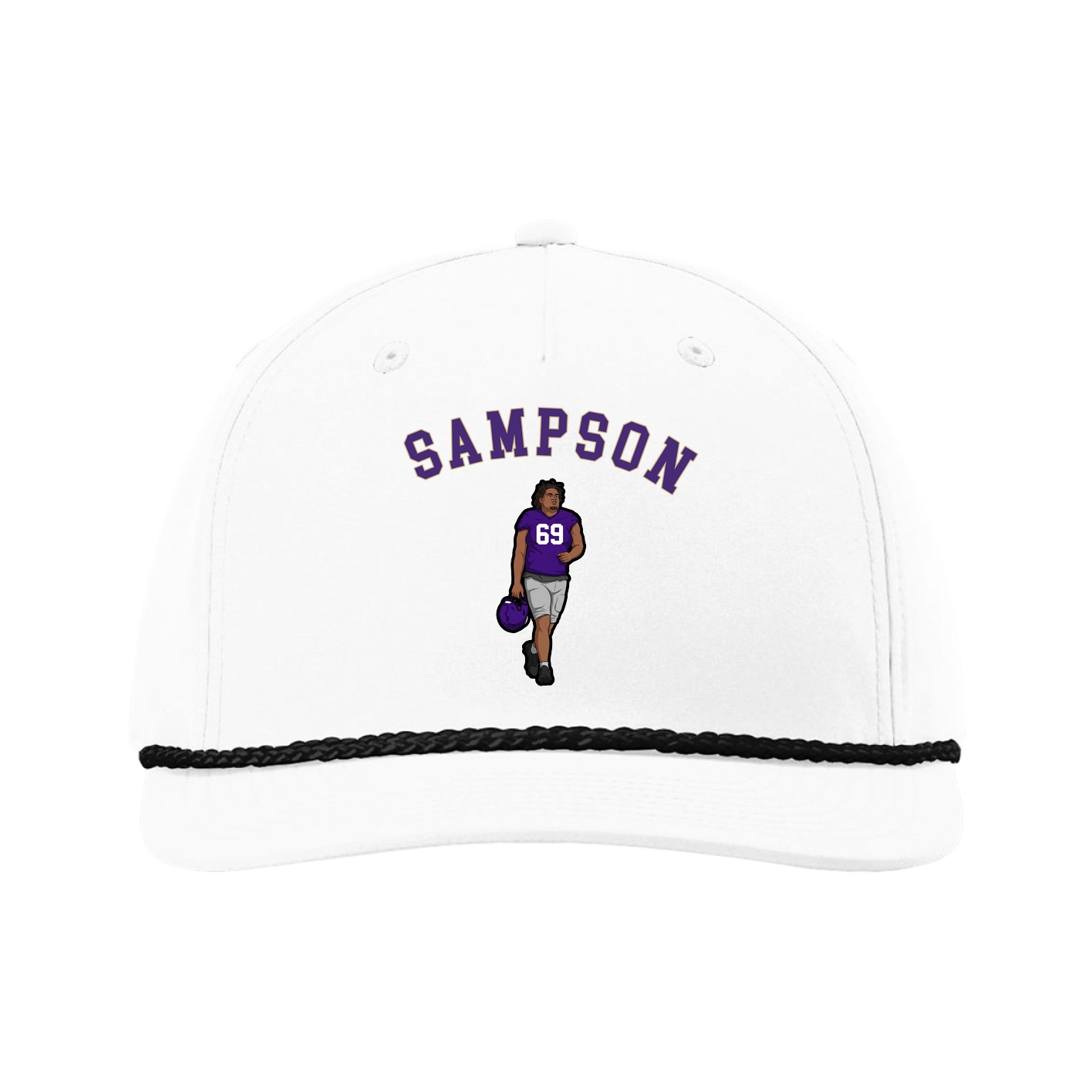Five-Panel Classic Rope Cap — Shirsey Arch in White