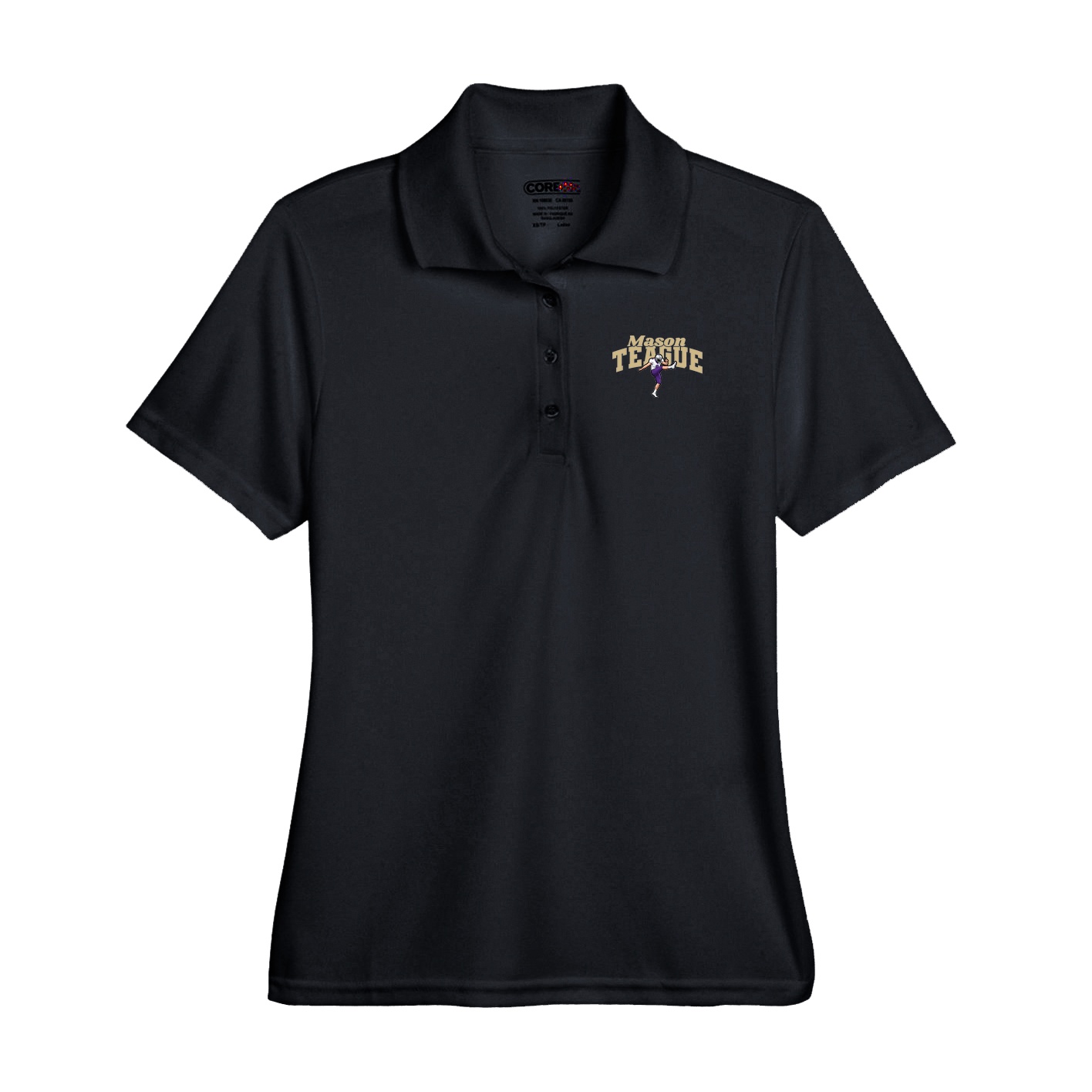 Performance Polo — Signature Arch in Black