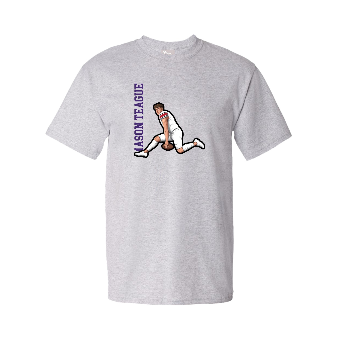 Tee — Name Vertical in Grey