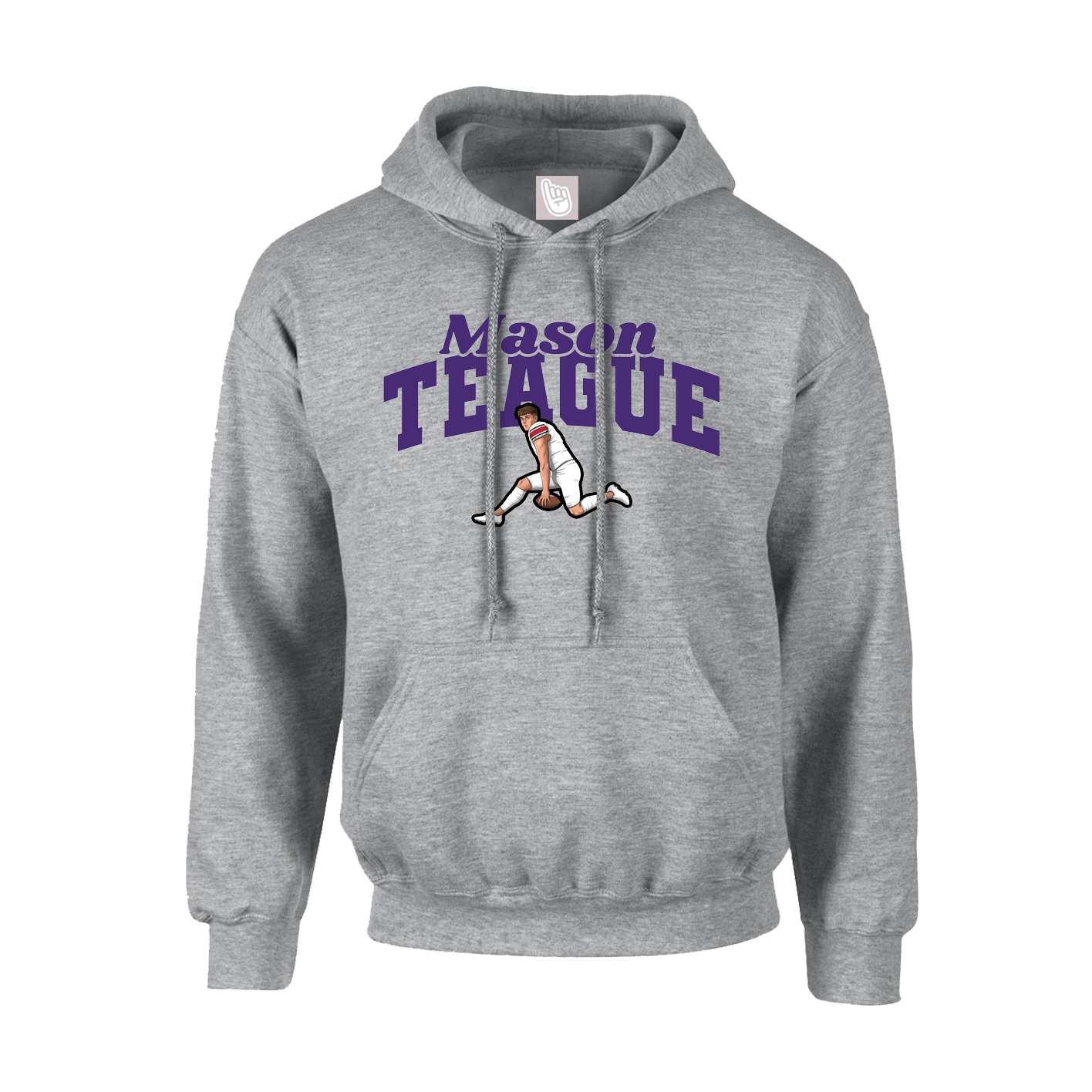 Youth Hoodie — Signature Arch in Grey