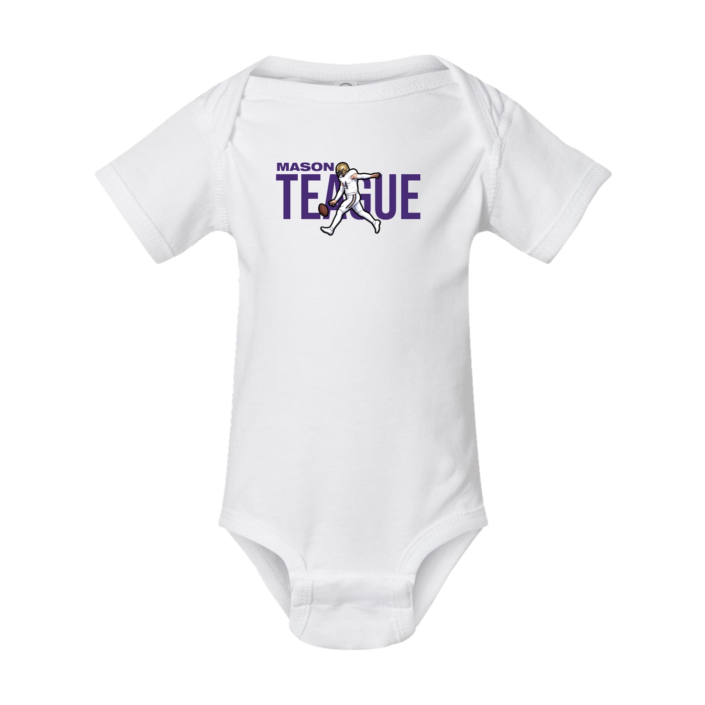 Baby Onesie — Player Name in White