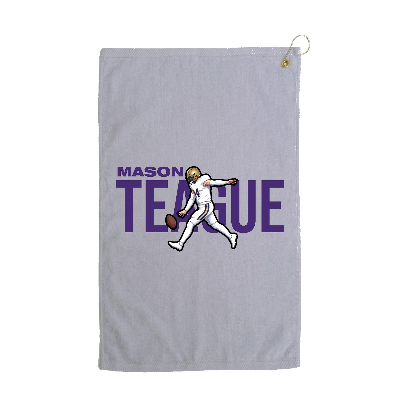 Golf Towel — Player Name in Grey