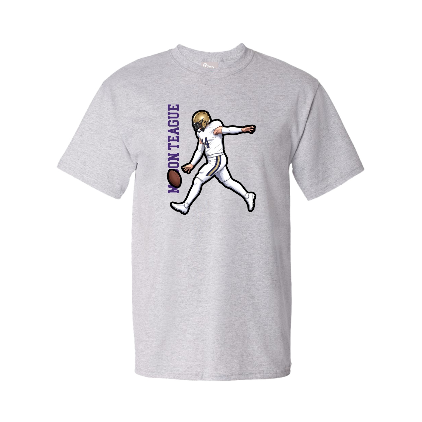 Tee — Name Vertical in Grey