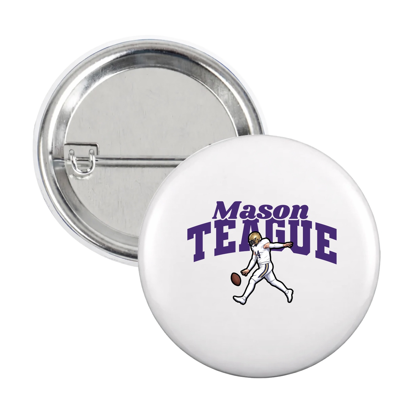 Game Day Button — Signature Arch in White