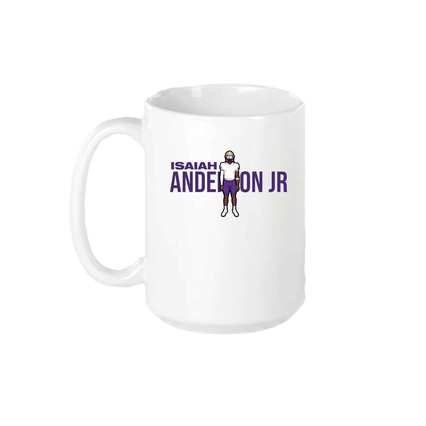15oz Coffee Mug — Player Name in White