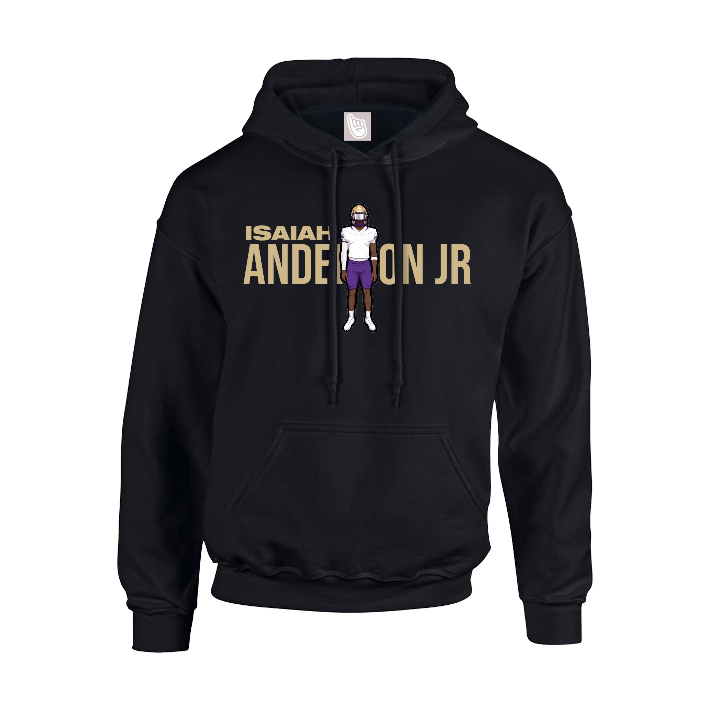 Youth Hoodie — Player Name in Black