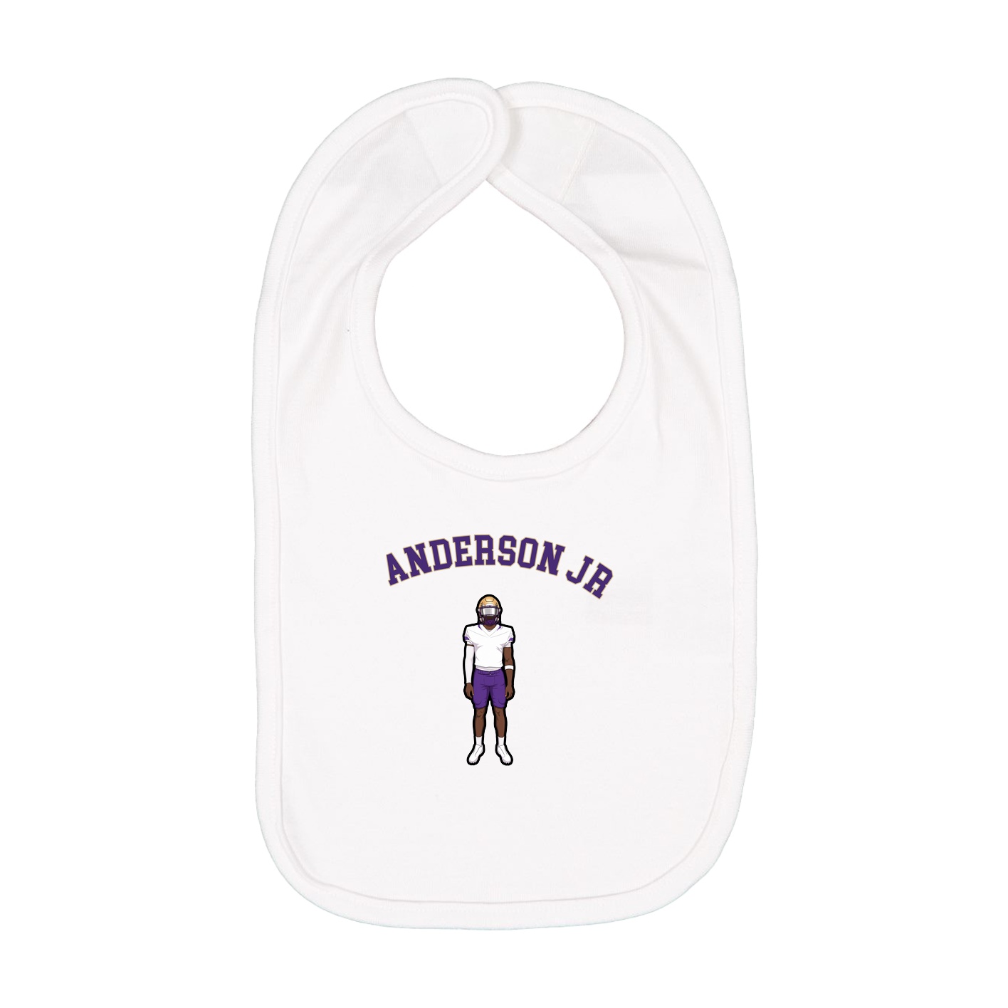 Infant Bib — Shirsey Arch in White