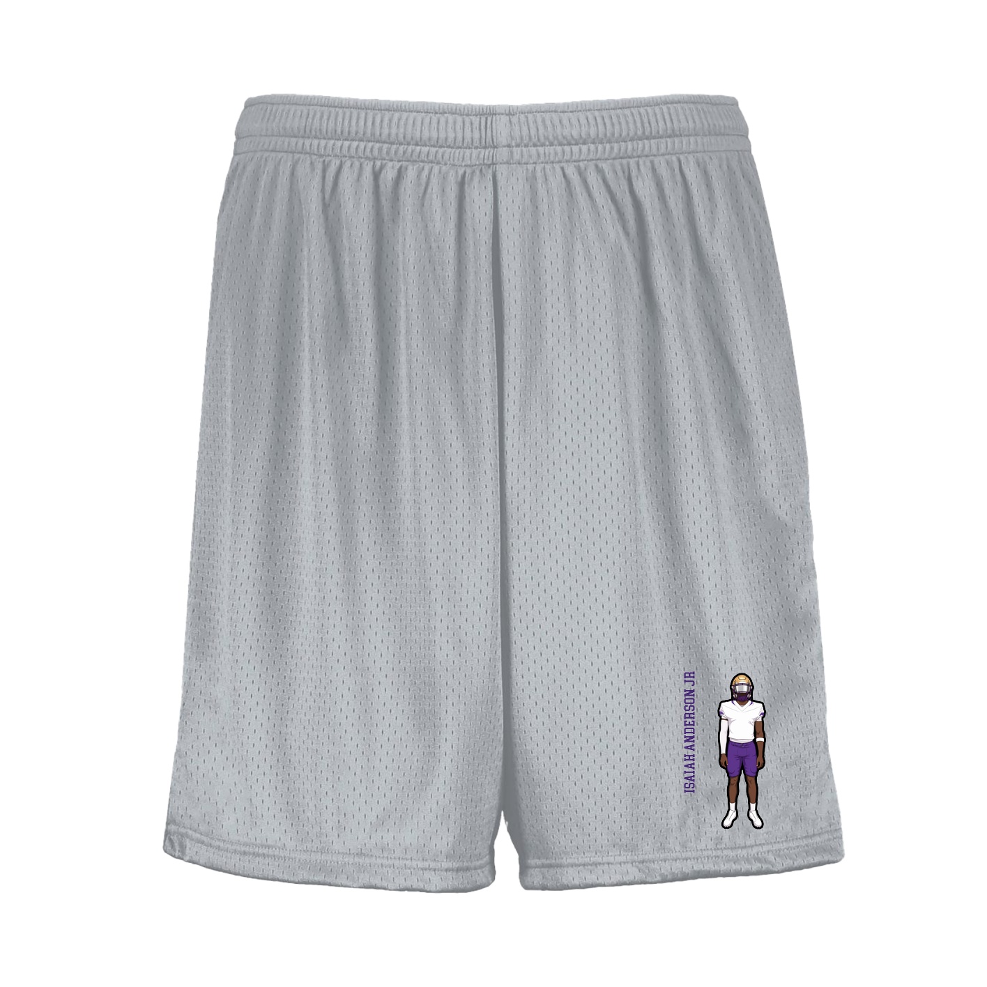Shorts — Name Vertical in Silver