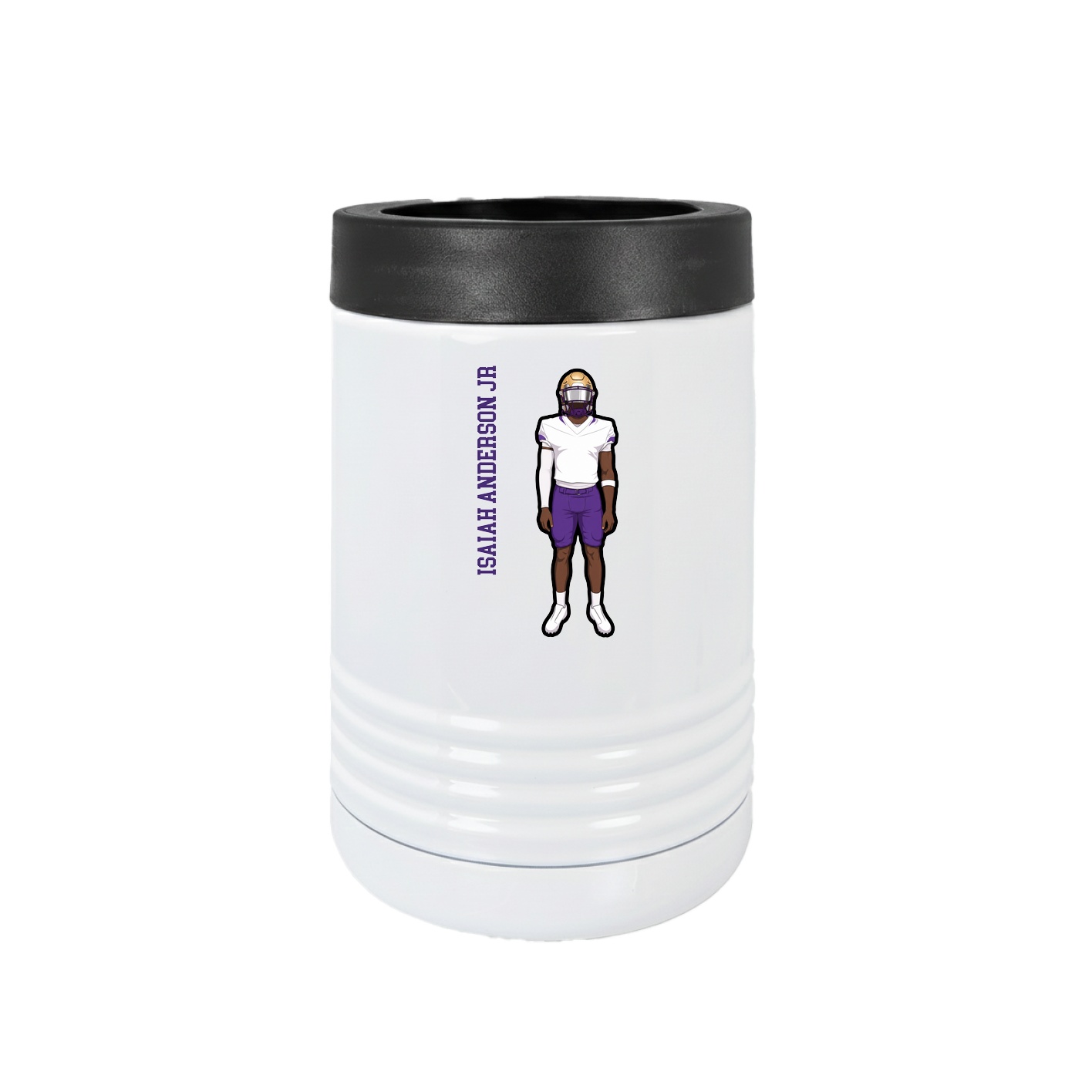 Beverage Holder — Name Vertical in White