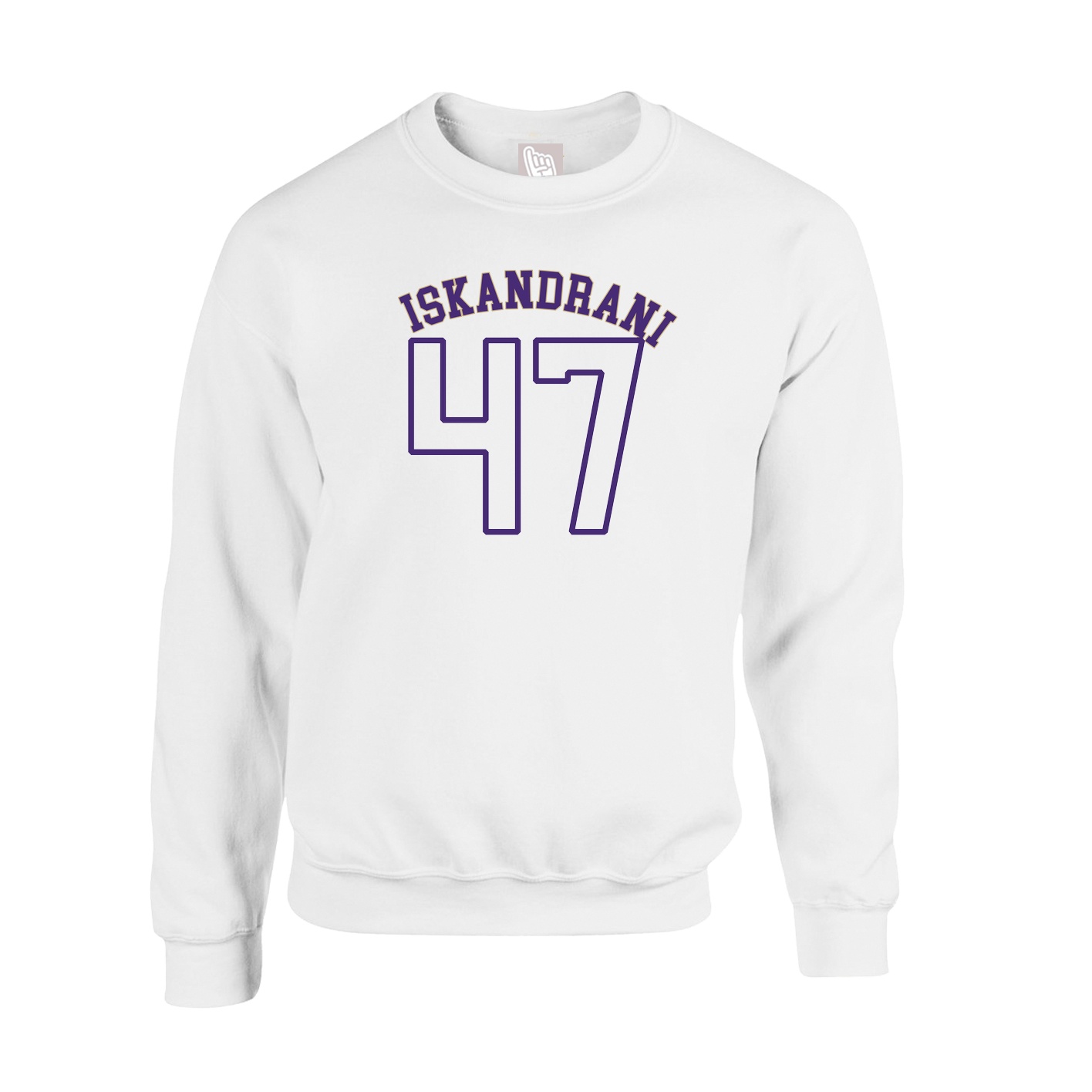 Fleece Crew — Shirsey Arch in White