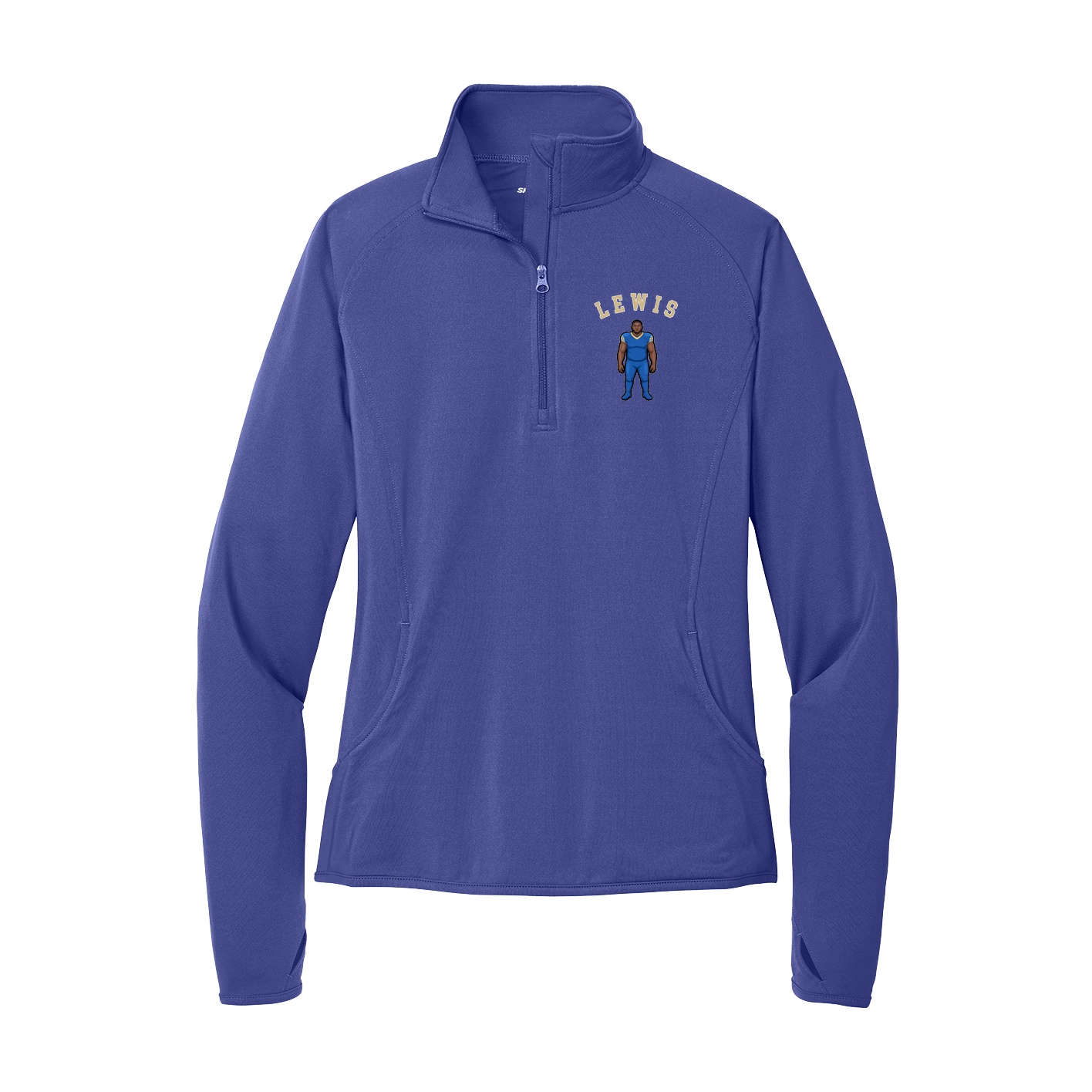 Women's Q-Zip Pullover — Shirsey Arch in Purple