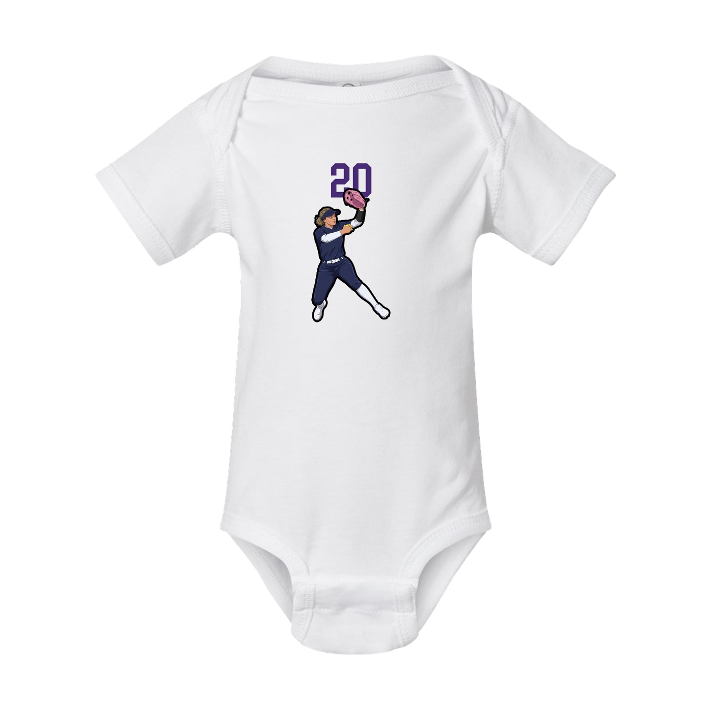 Baby Onesie — Number Top in White