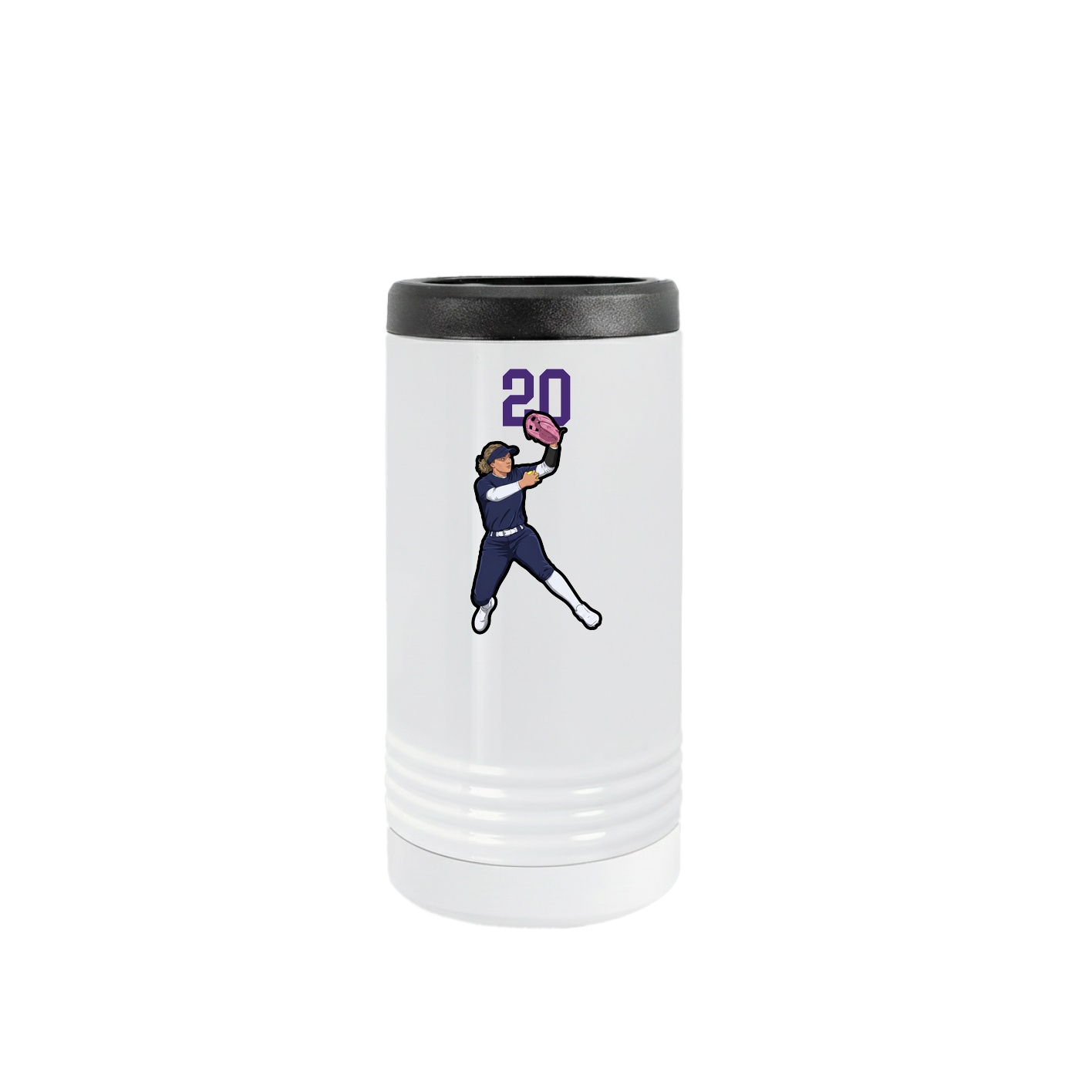 Slim Beverage Holder — Number Top in White