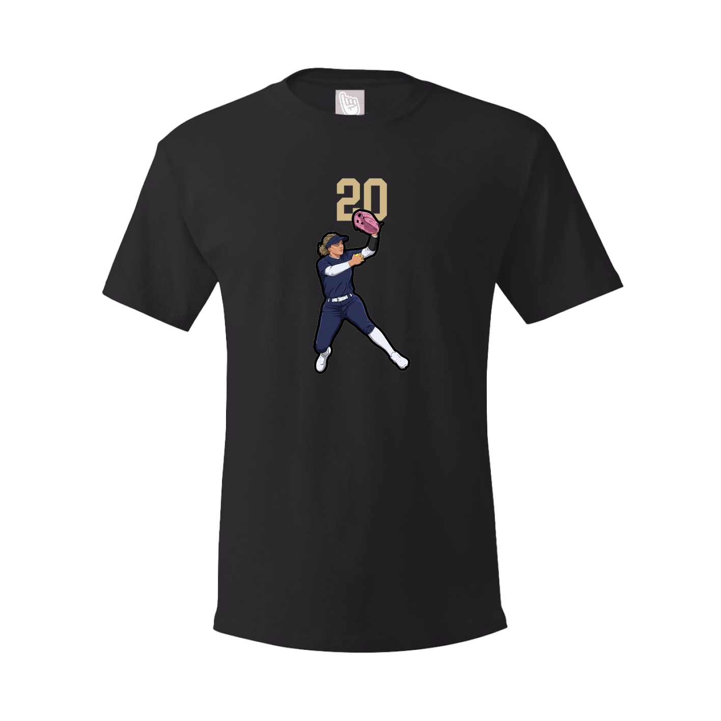 Youth Tee — Number Top in Black