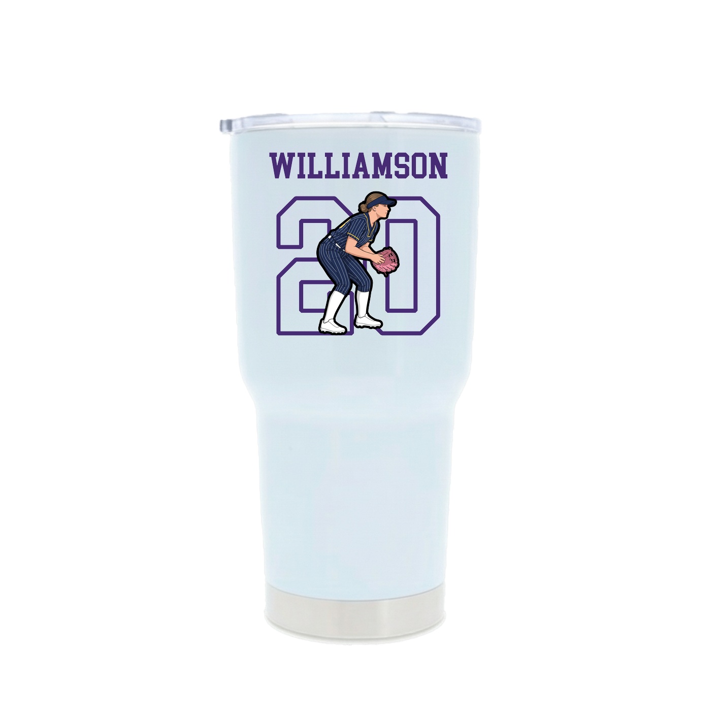 30oz Stainless Steel Tumbler — Shirsey in White
