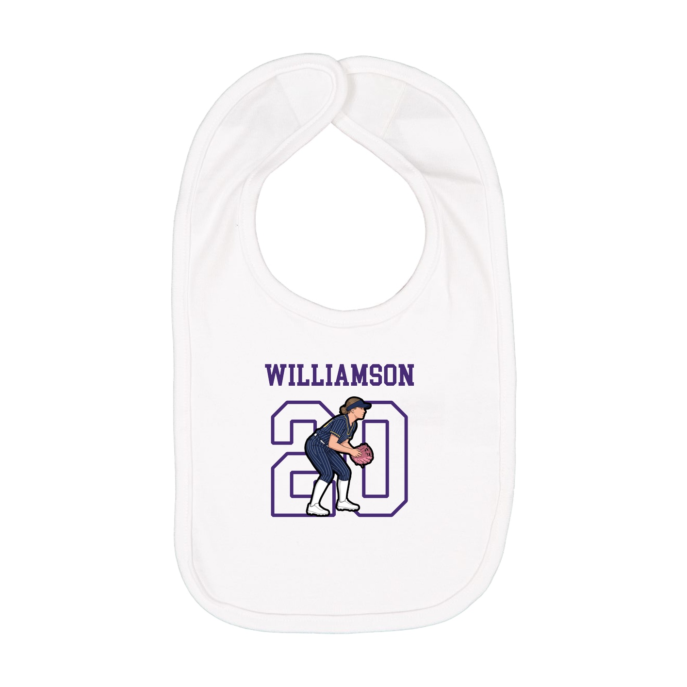 Infant Bib — Shirsey in White