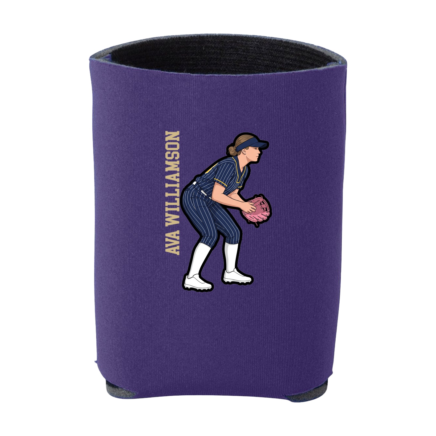 Can Holder — Name Vertical in Purple