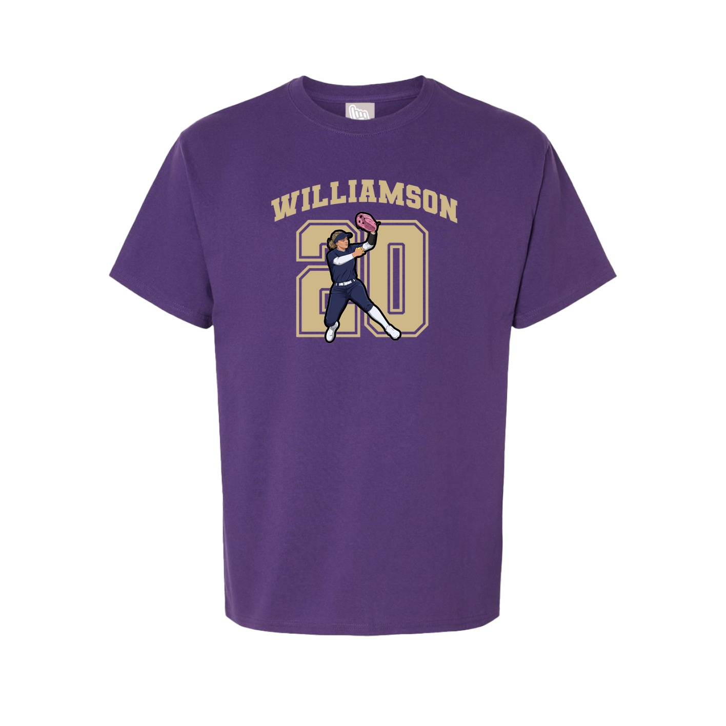 Youth Tee — Number in Purple