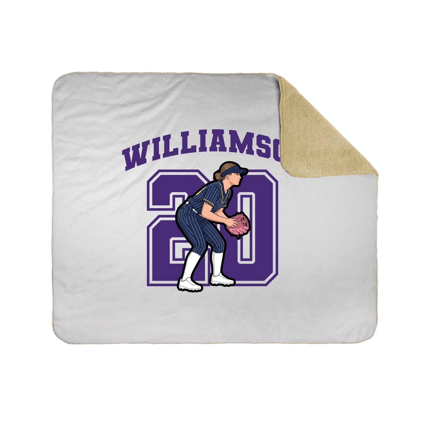 Throw Blanket — Number in White