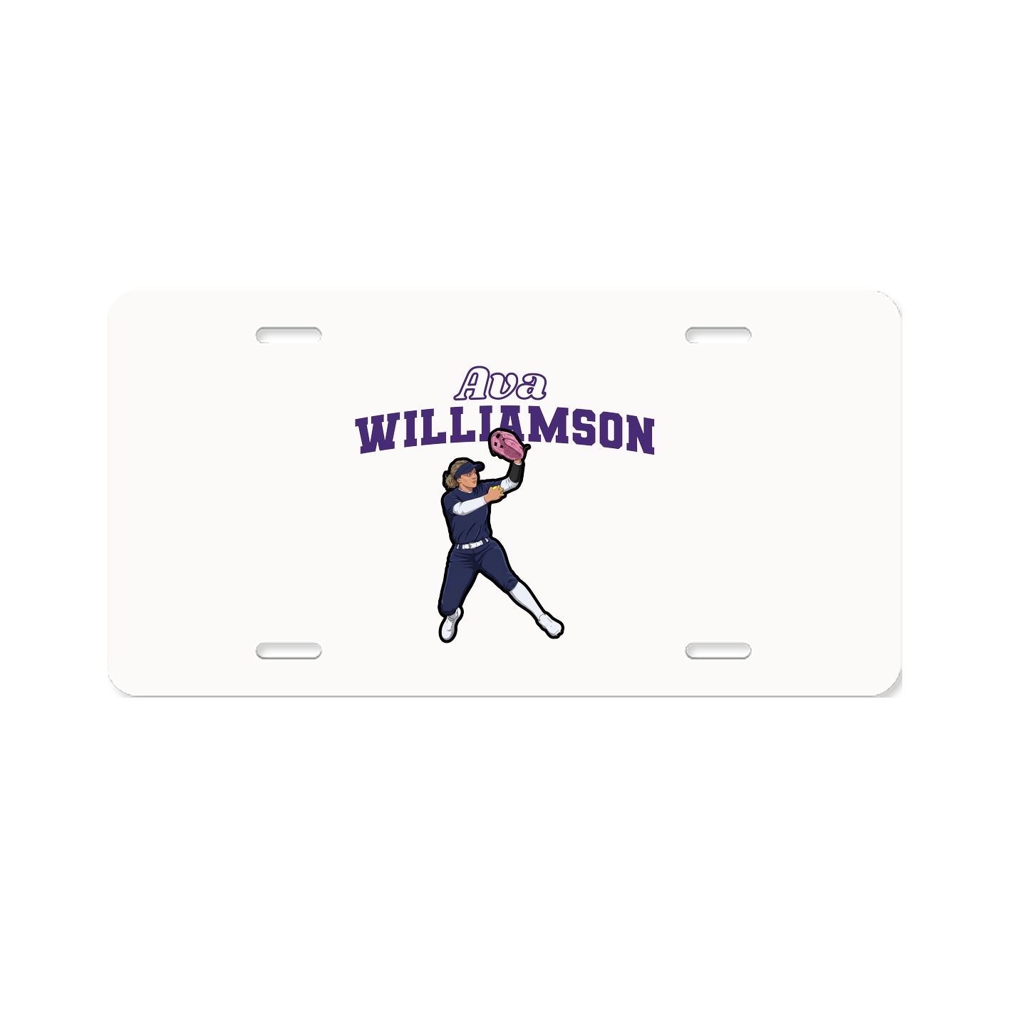 License Plate — Name Arch in Classic