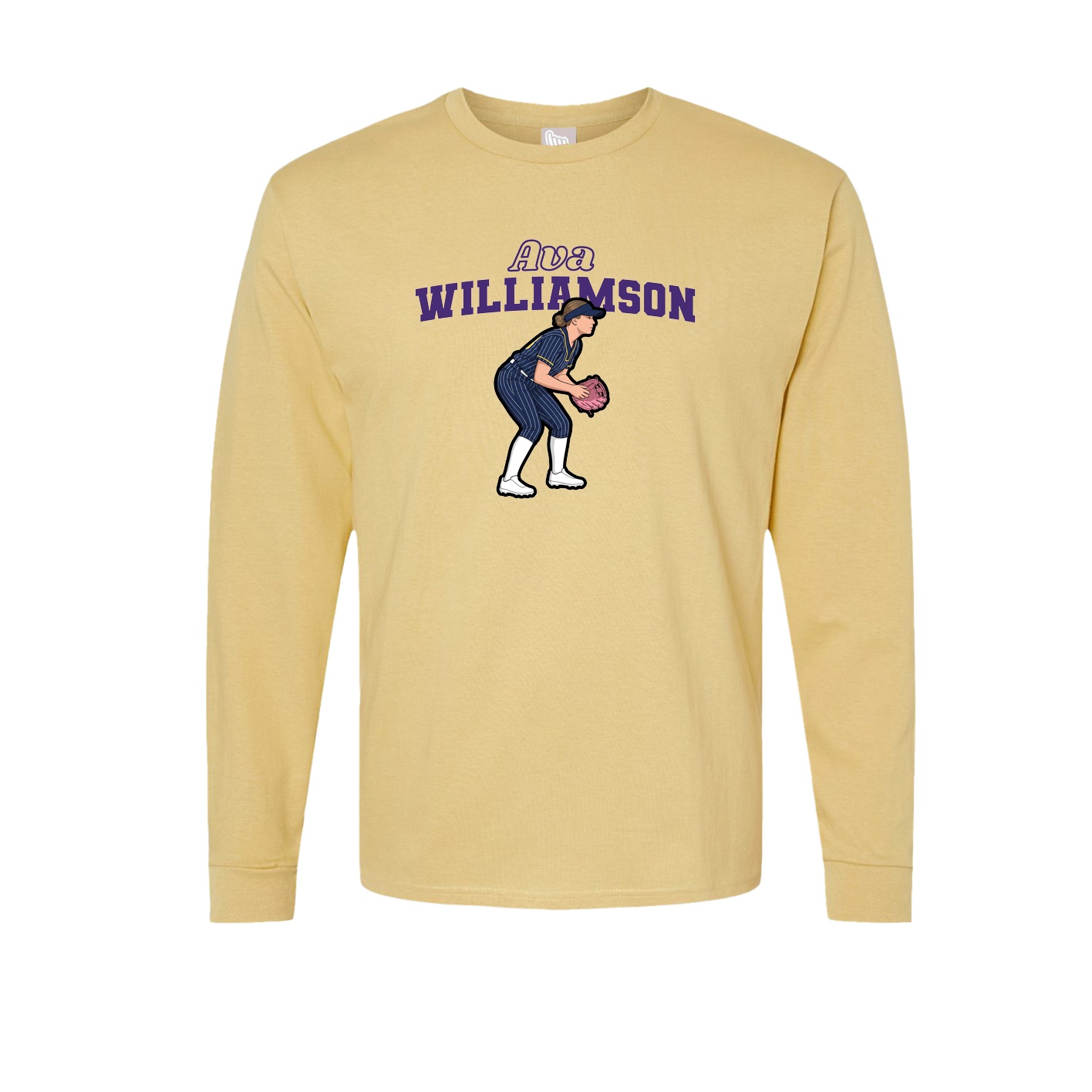 Long Sleeve Tee — Name Arch in Vegas Gold