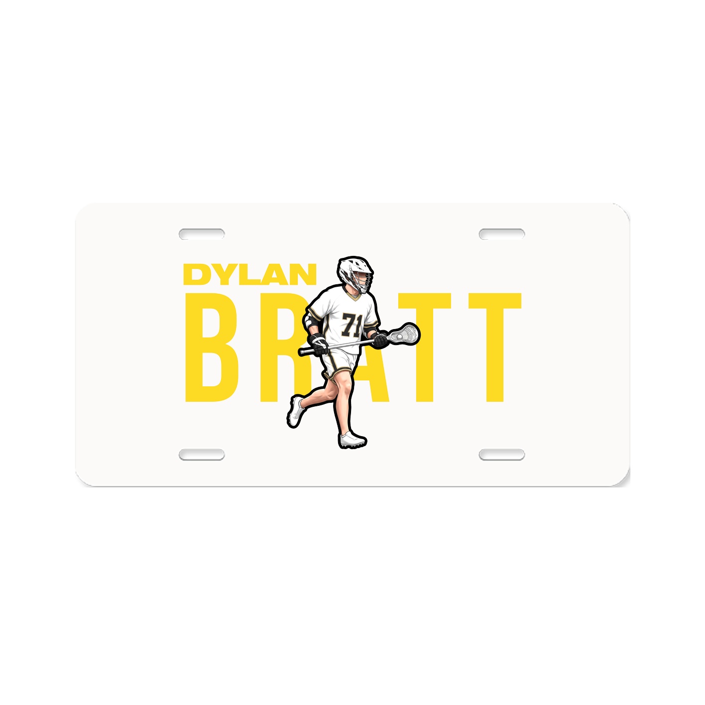 License Plate — Player Name in Classic