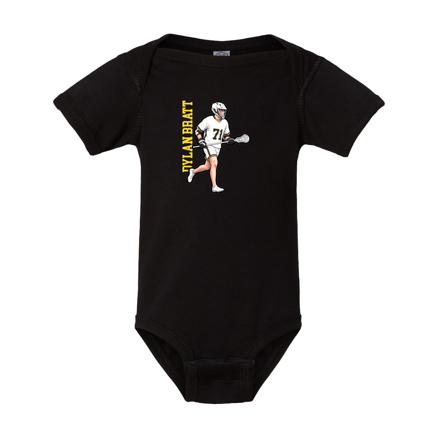 Baby Onesie — Name Vertical in Black