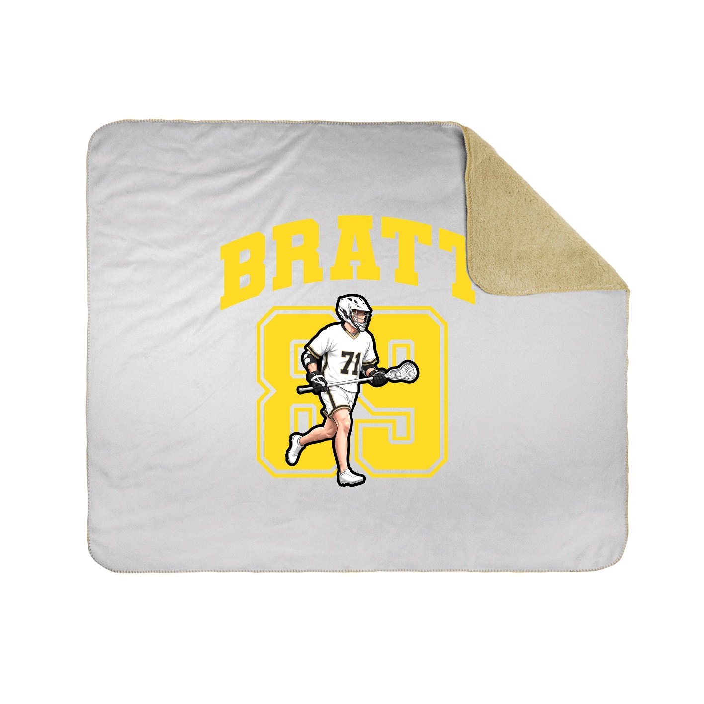 Throw Blanket — Number in White