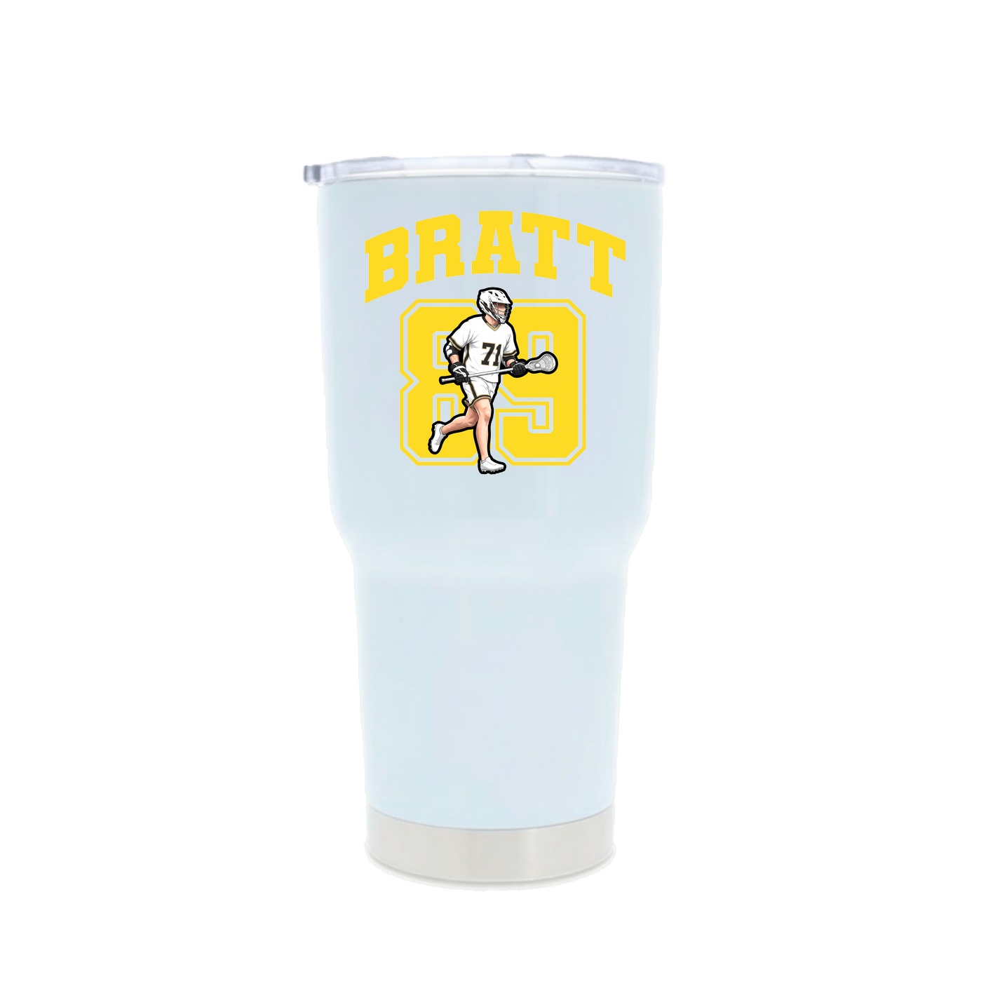 30oz Stainless Steel Tumbler — Number in White