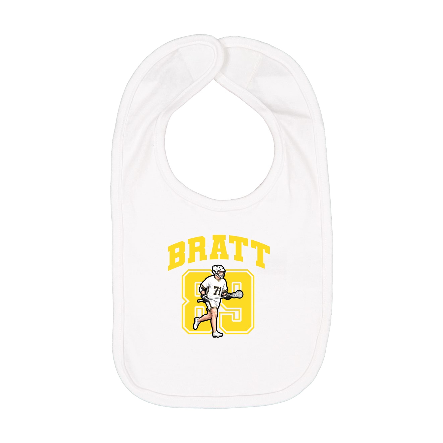 Infant Bib — Number in White