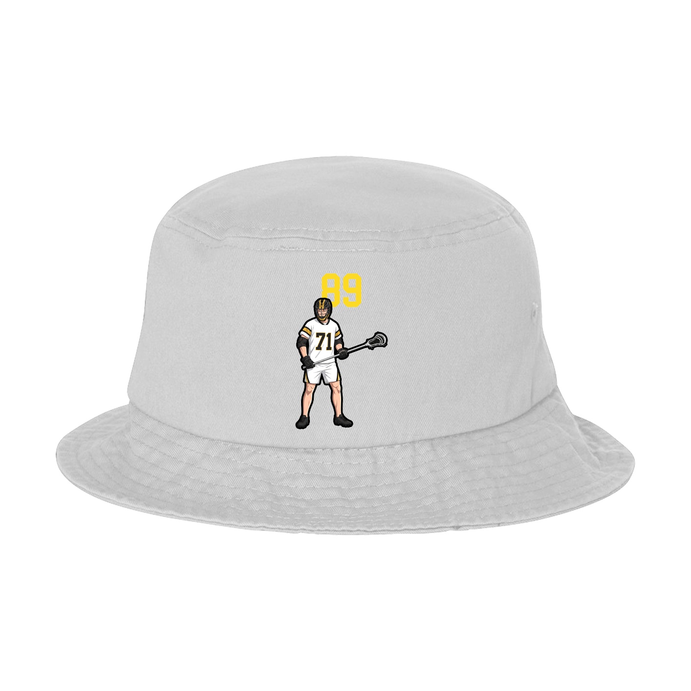 Bucket Cap — Number Top in White