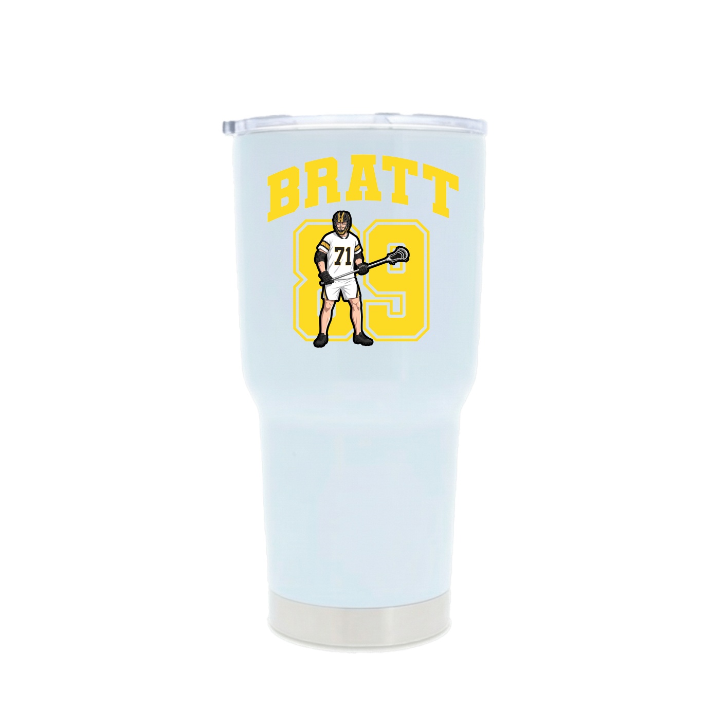 30oz Stainless Steel Tumbler — Number in White