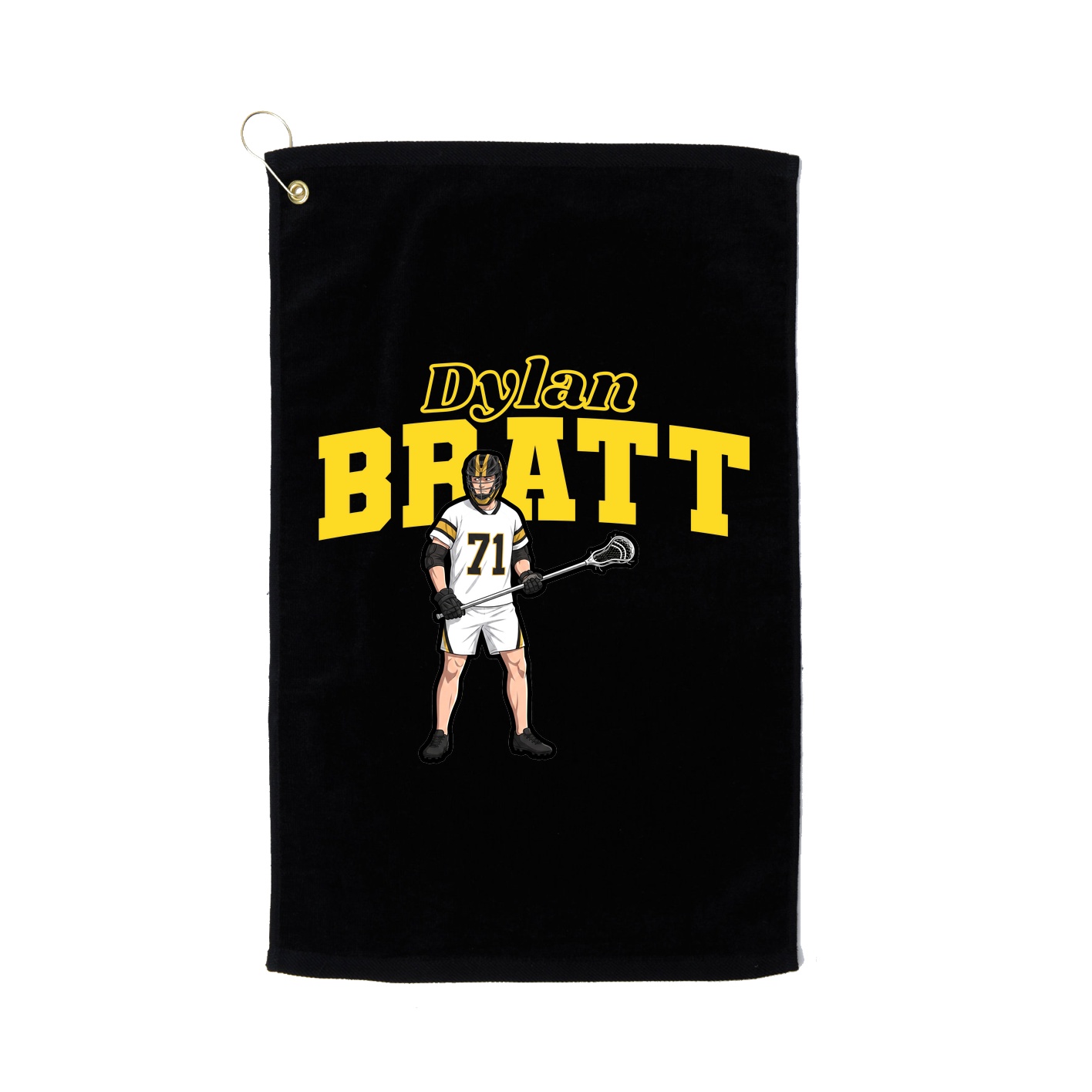 Golf Towel — Name Arch in Black