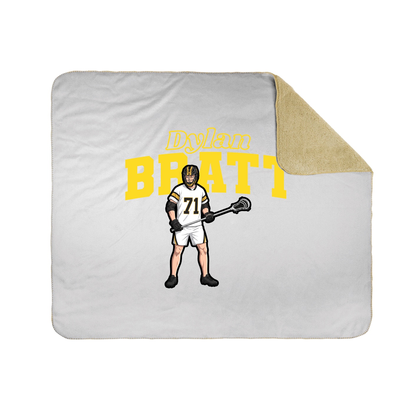 Throw Blanket — Name Arch in White